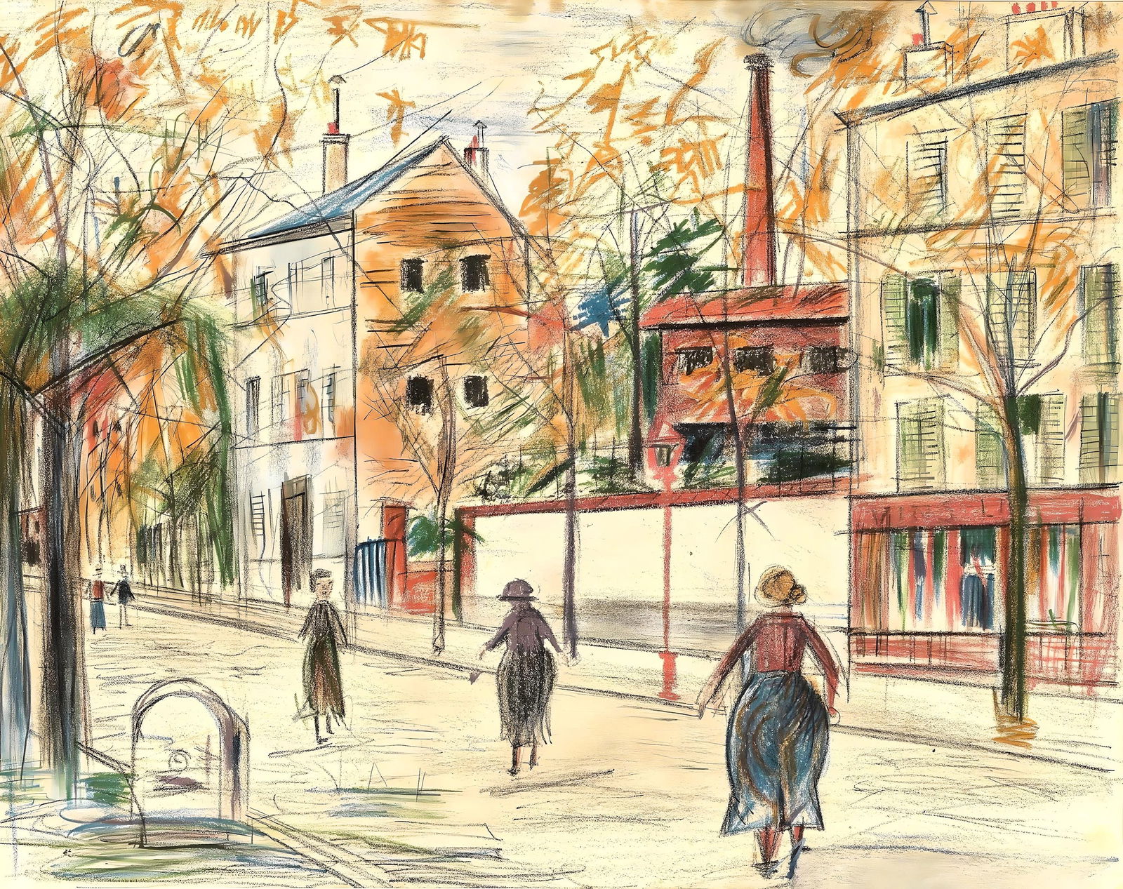 Maurice Utrillo, Composition, Eloge de Maurice Utrillo, Limited Edition Lithograph (1 of 4)