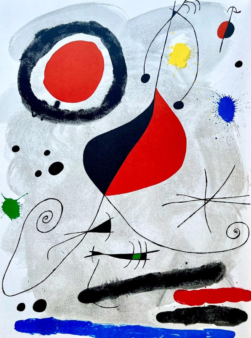 Joan Miro, Composition (Cramer 89), Derriere le miroir, Limited Edition Lithograph (1 of 4)
