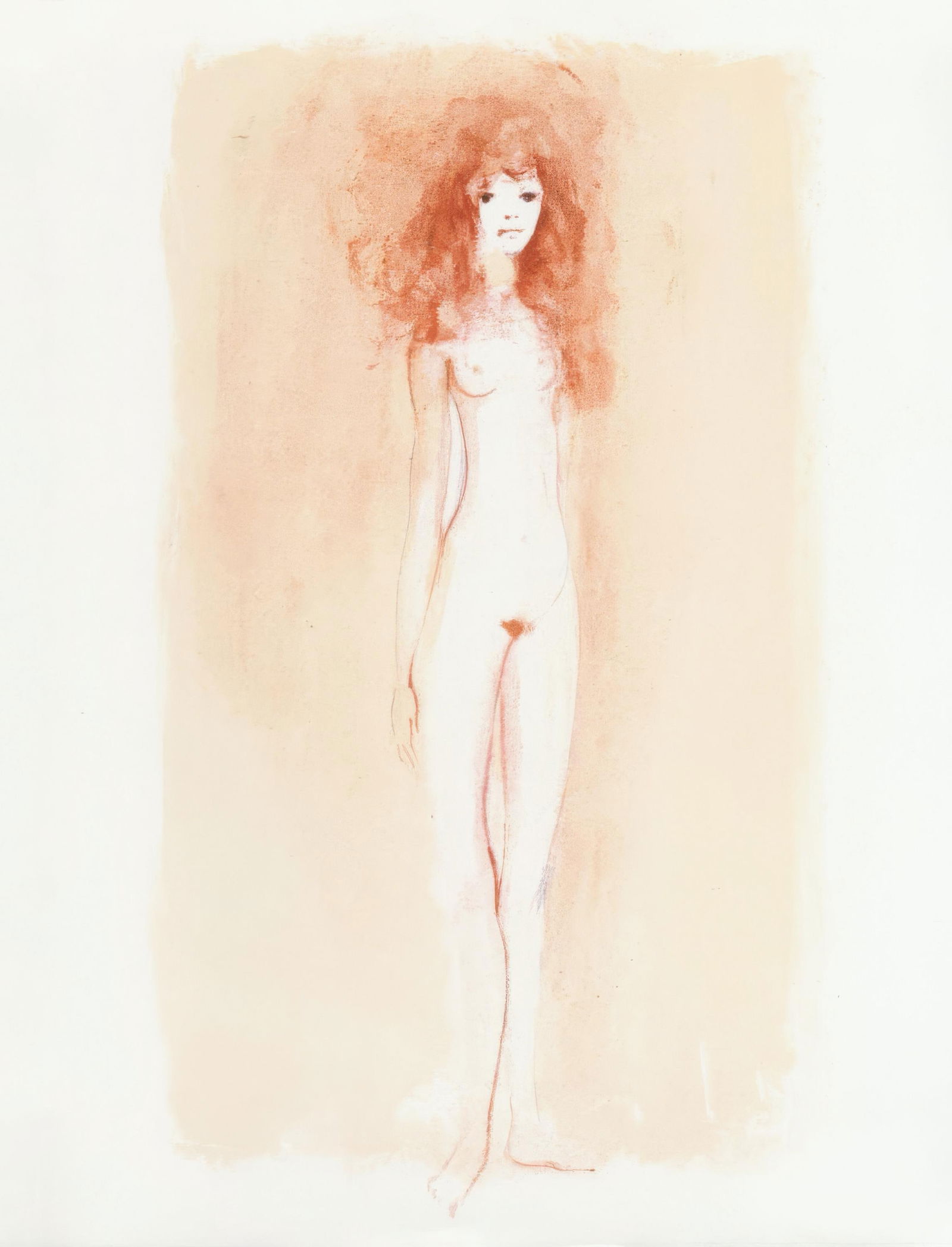 Leonor Fini, Composition, Parallelement, Limited Edition Lithograph, 1969: Lithograph on grand velin d'Arches paper. Paper size: 15.94 x 11.61 inches. Inscription: Unsigned and unnumbered, as issued. Condition: Very good/excellent, consistent with age. Notes: from the