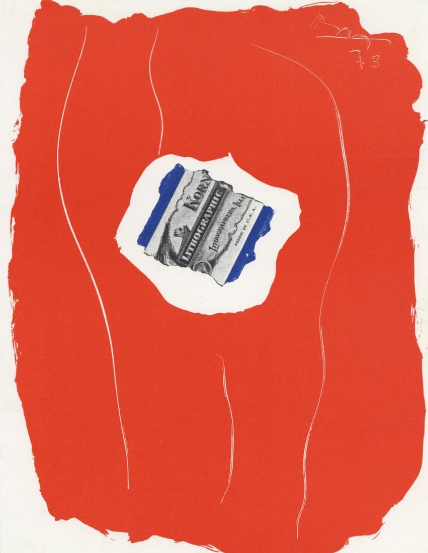 Robert Motherwell, Composition (Belknap, App. 24), XXe siecle, Limited Edition Lithograph (1 of 4)