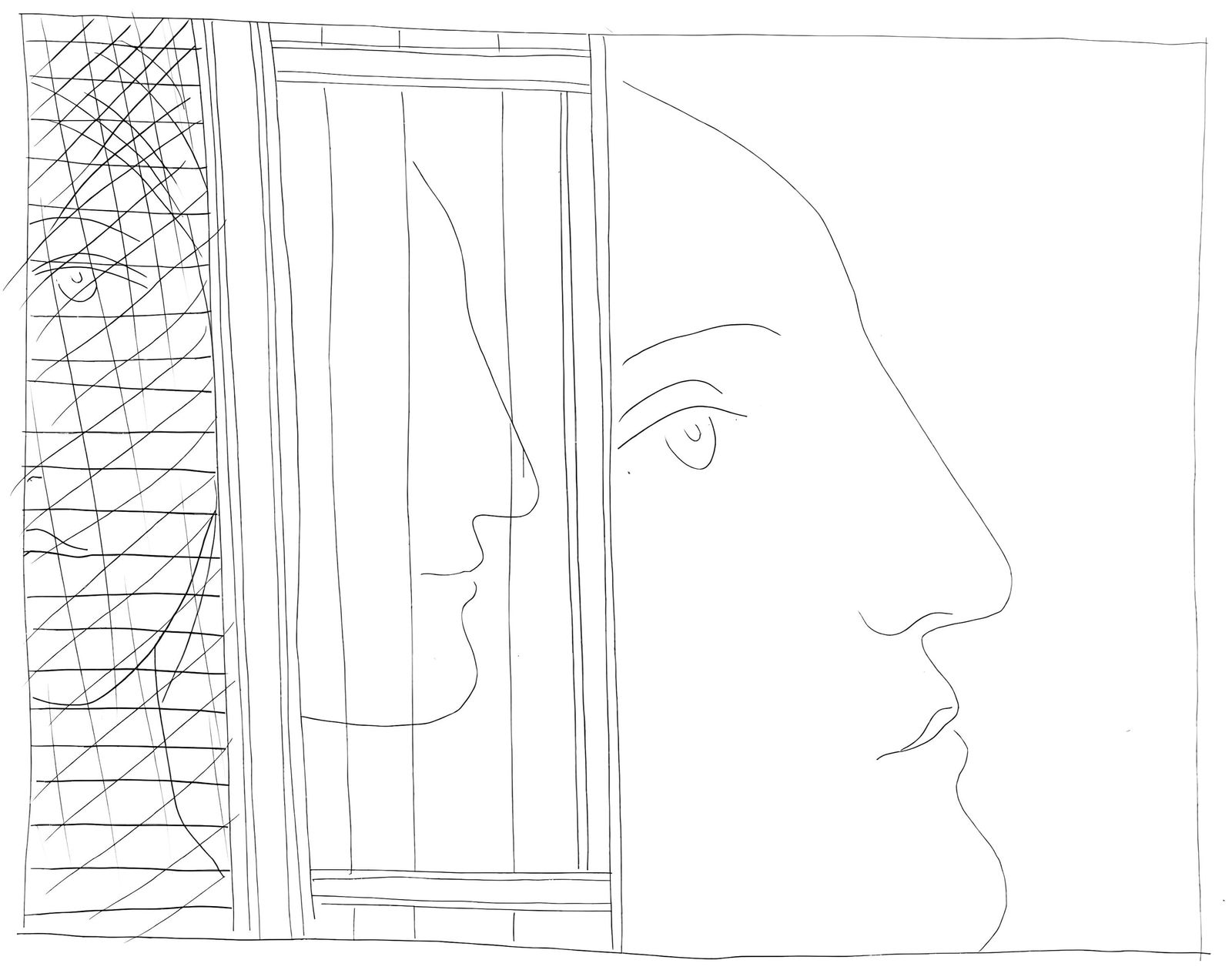 Pablo Picasso, Trois fragments de tetes, Les Metamorphoses, Limited Edition Lithograph: Lithograph on velin papier Verge fin blanc des papeteries de Bellerive paper. Paper size: 11.02 x 8.66 inches; image size: 4.3 x 5.5 inches. Inscription: Unsigned and unnumbered, as issued. Condition: