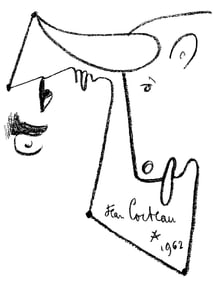 Jean Cocteau, Mesure hermetique, Taureaux, Lithographies de Jean Cocteau, Limited Edition Lithograph