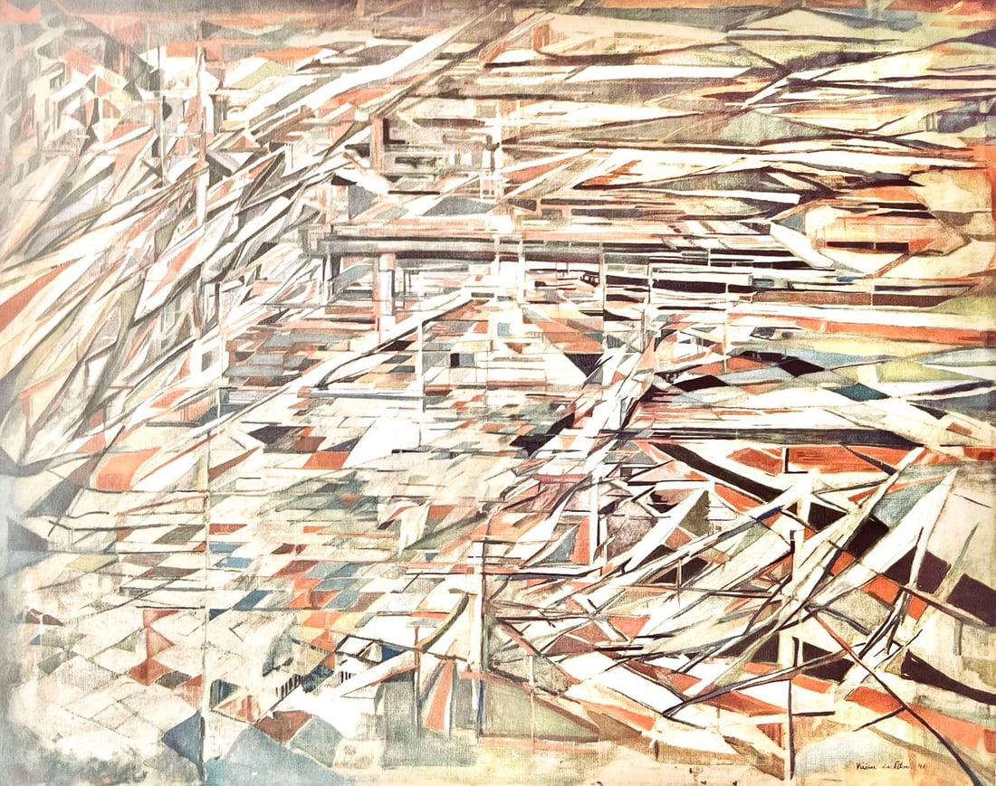 Vieira da Silva, La bataille des couteaux, Peintres d'aujourd'hui, Limited Edition Heliogravure (1 of 4)