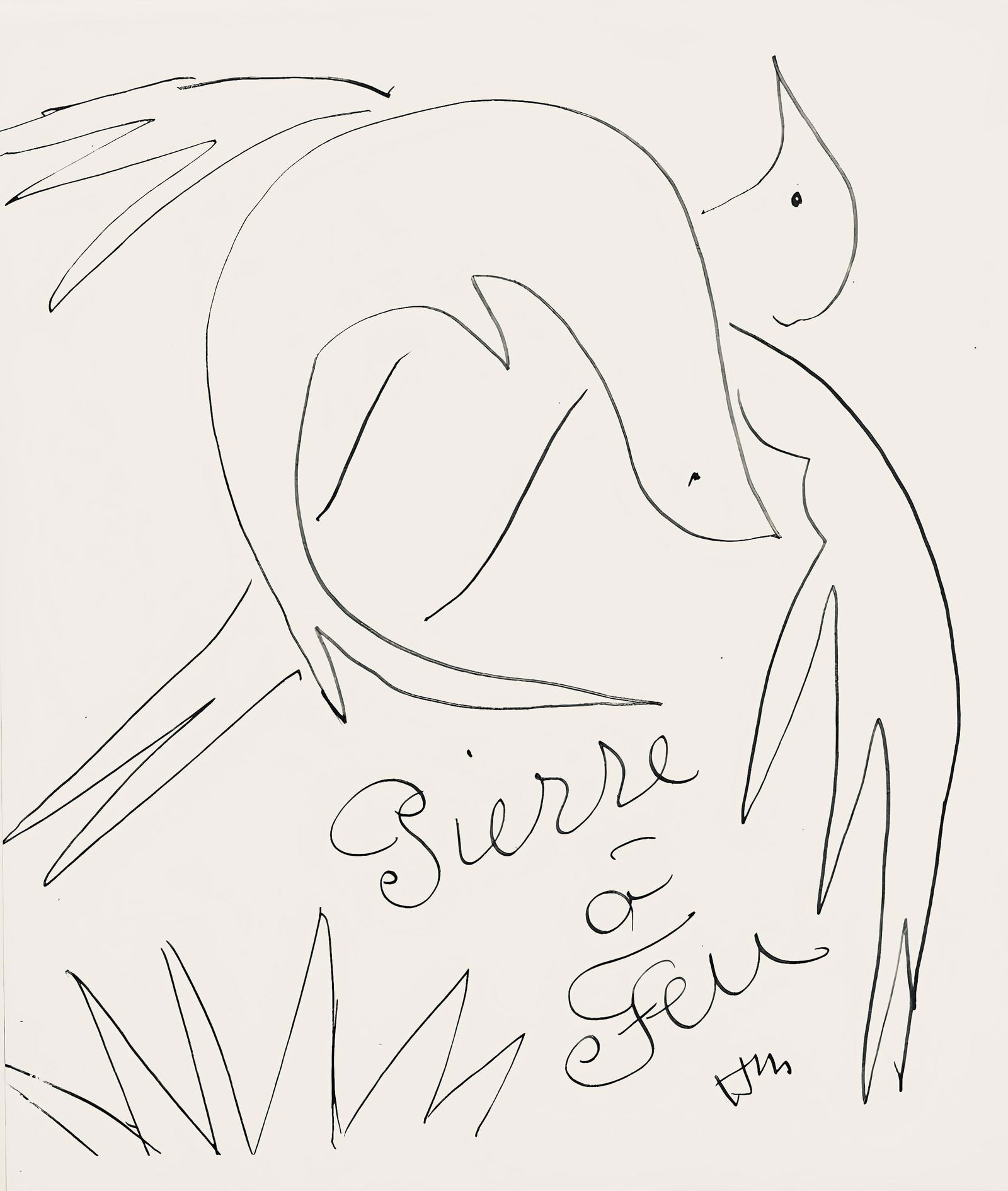 Henri Matisse, Composition (Duthuit No. 17), Pierre a feu, Les Miroirs profonds, Limited Edition: Lithograph on velin superieur paper. Unsigned and unnumbered. Paper Size: 9.53 x 8.07 inches. Excellent condition. Notes: From the volume, Pierre a feu, Les Miroirs profonds. Published by Maeght, edit