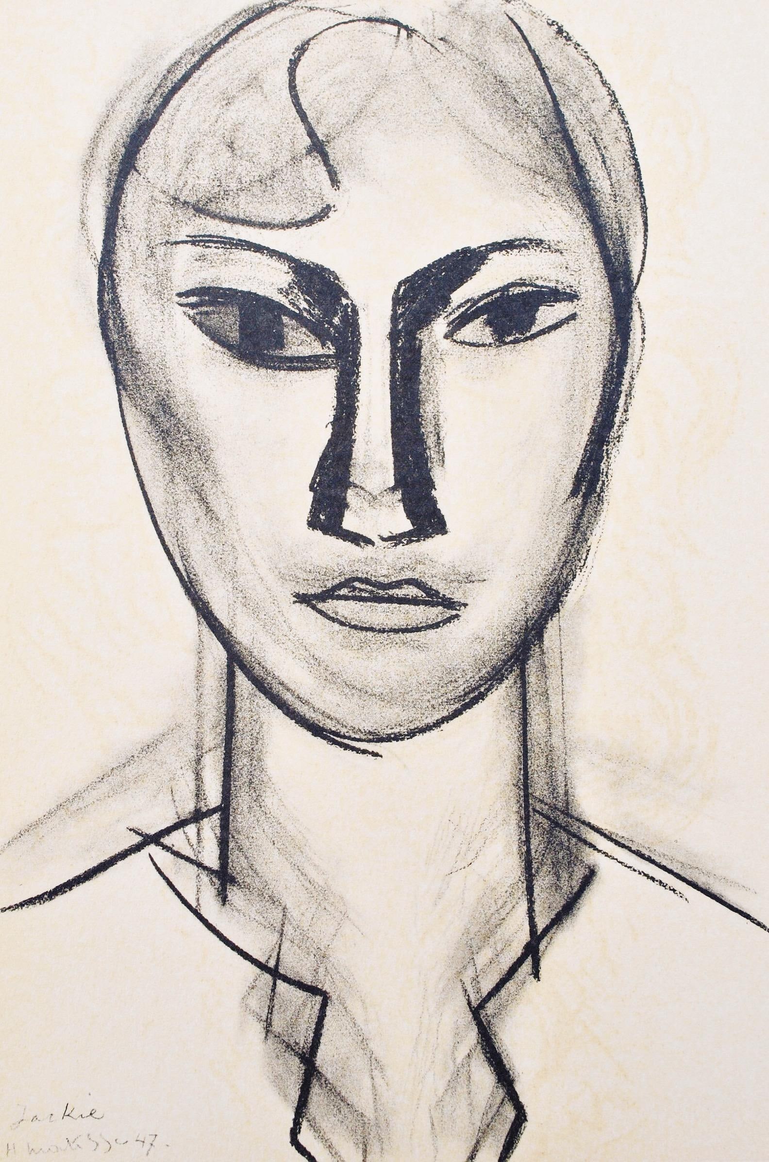 Henri Matisse, Mademoiselle Jacqueline Matisse, Portraits par Henri Matisse, Limited Edition: Heliogravure on velin paper, mounted on velin paper backing sheet, as issued. Paper Size: 12 x 9.25 inches; image size: 9.05 x 6.3 inches. Inscription: Signed in the plate and unnumbered, as issued. C