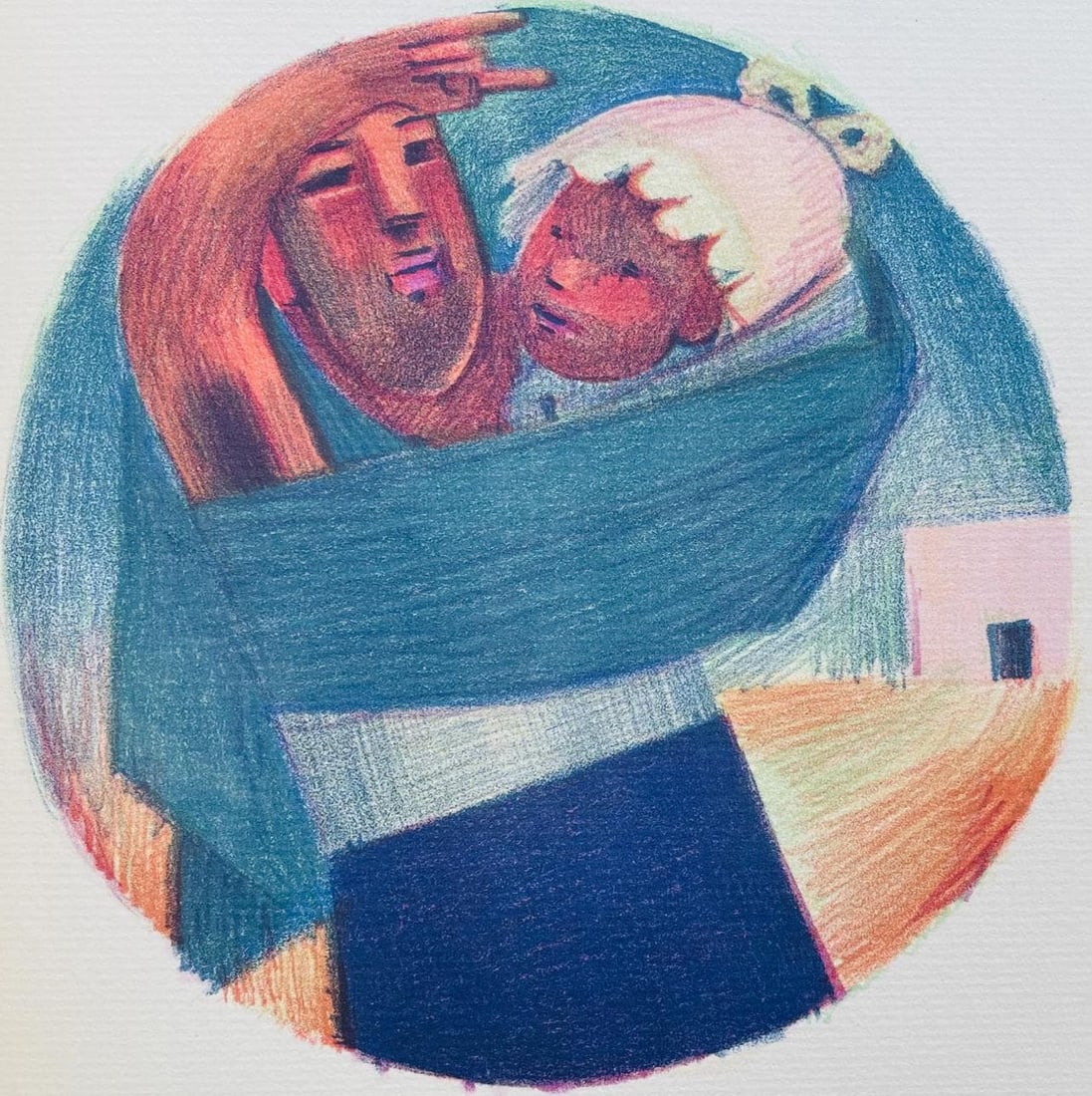 Jean Charlot, Composition, Limited Edition Lithograph: Lithograph on velin paper. Paper size: 11 x 8.75 inches. Excellent condition. Unsigned and unnumbered, as issued. Notes: From the album, Picture Book, 32 Original Lithographs By Jean Charlot, 1933. Pu