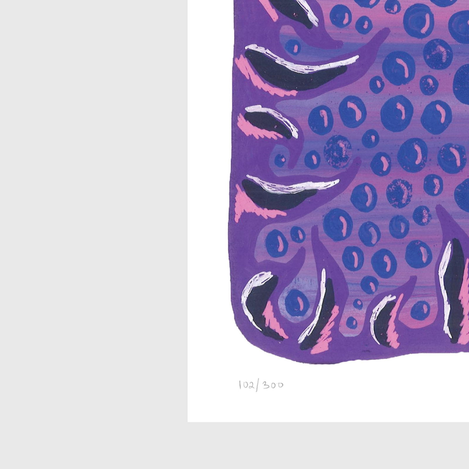 Purple Drops with Blue Dots - 2