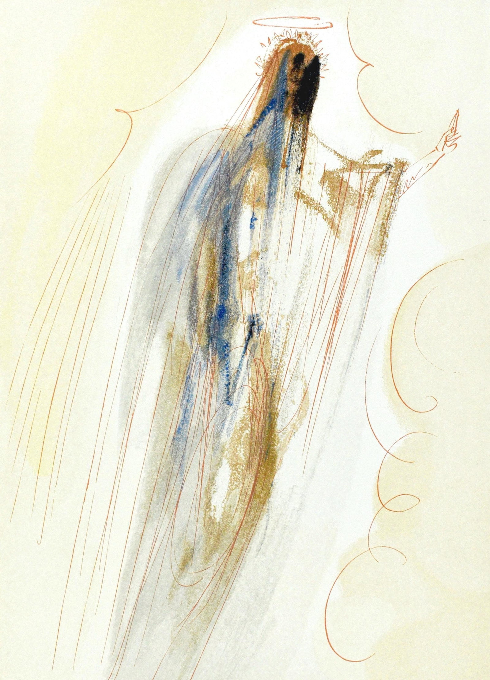 Salvador Dali, Le Paradis XXIX (Michler/Lopsinger 1039-1138; Field 189-200), La Divine Comedie,: Woodcut in colors on velin pur chiffon de Rives paper. Paper size: 13 x 10.375 inches. Inscription: Unsigned and unnumbered, as issued. Catalogue raisonne references: Dali, Salvador, et al. Salvador D