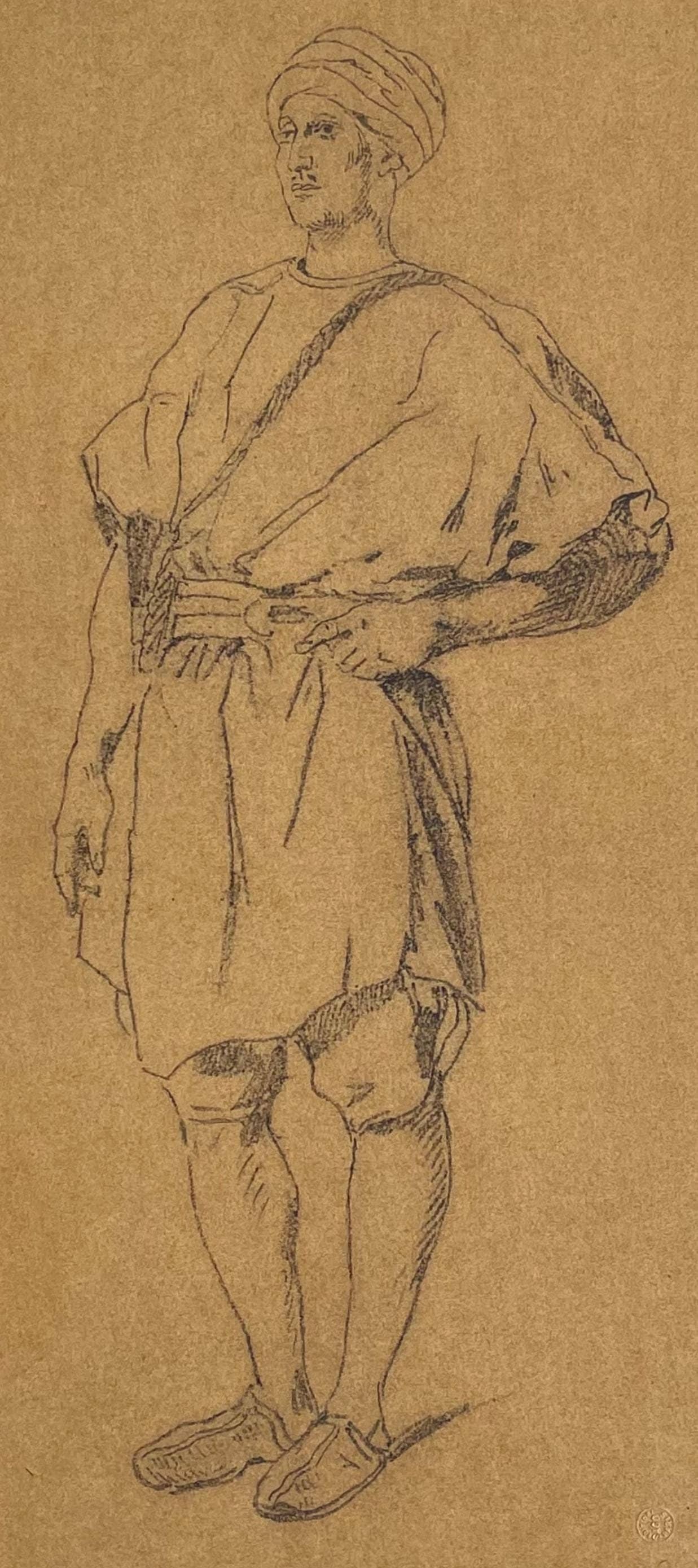 Eugene Delacroix, Composition, Trente et un Dessins et Aquarelles du Maroc, Limited Edition: Lithograph and stencil on fine velin paper, mounted on archival mat-board, as issued. Mat-board size: 19.56 x 14.674 inches. Excellent condition. Unsigned and unnumbered, as issued. Notes: From the fo