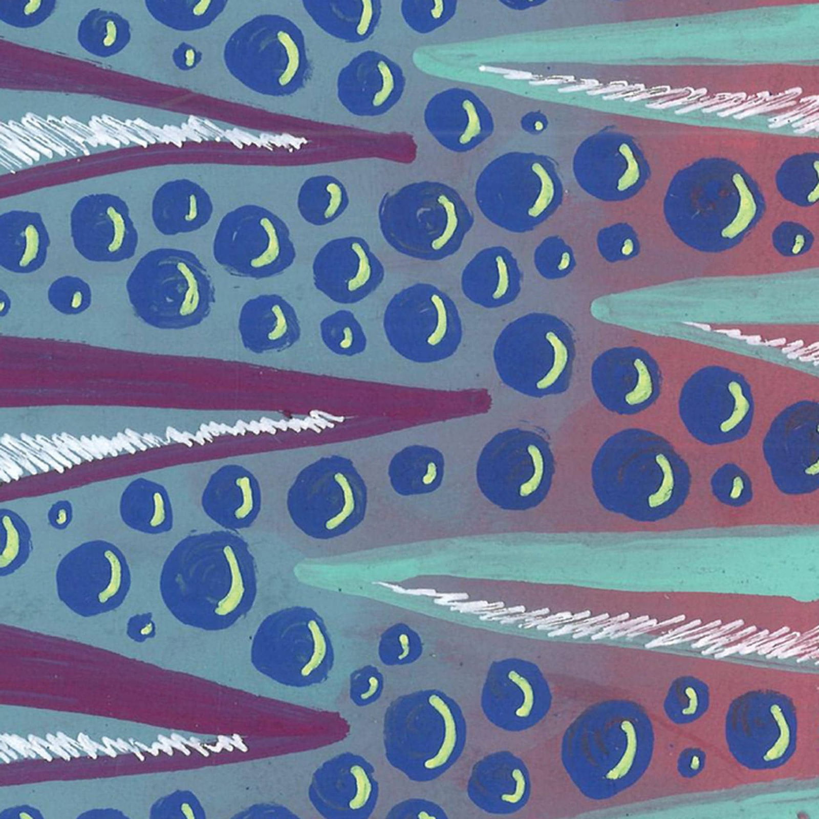 Drops with Blue Dots - 4