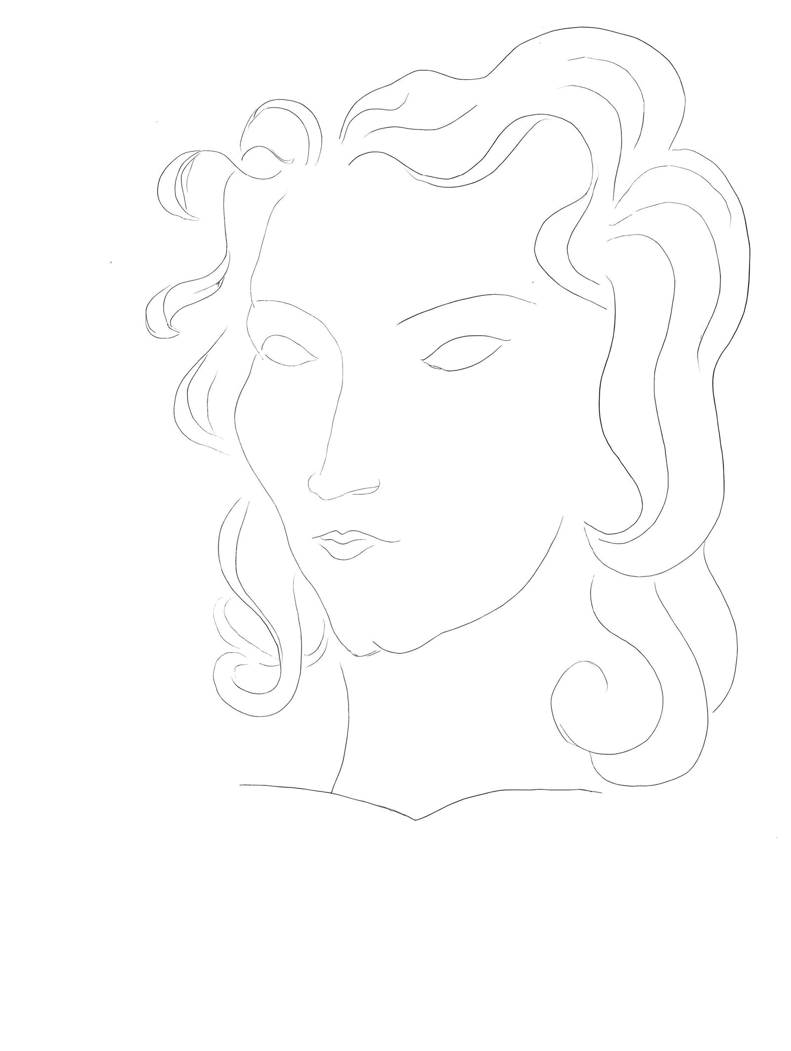 Henri Matisse, Rondels, Poesies de Stephane Mallarme, Limited Edition Lithograph: Lithograph on velin papier bouffant des Papeteries de Casteljaloux paper. Paper Size: 11.02 x 8.46 inches. Inscription: Unsigned and unnumbered, as issued. Condition: Very good/excellent, consistent