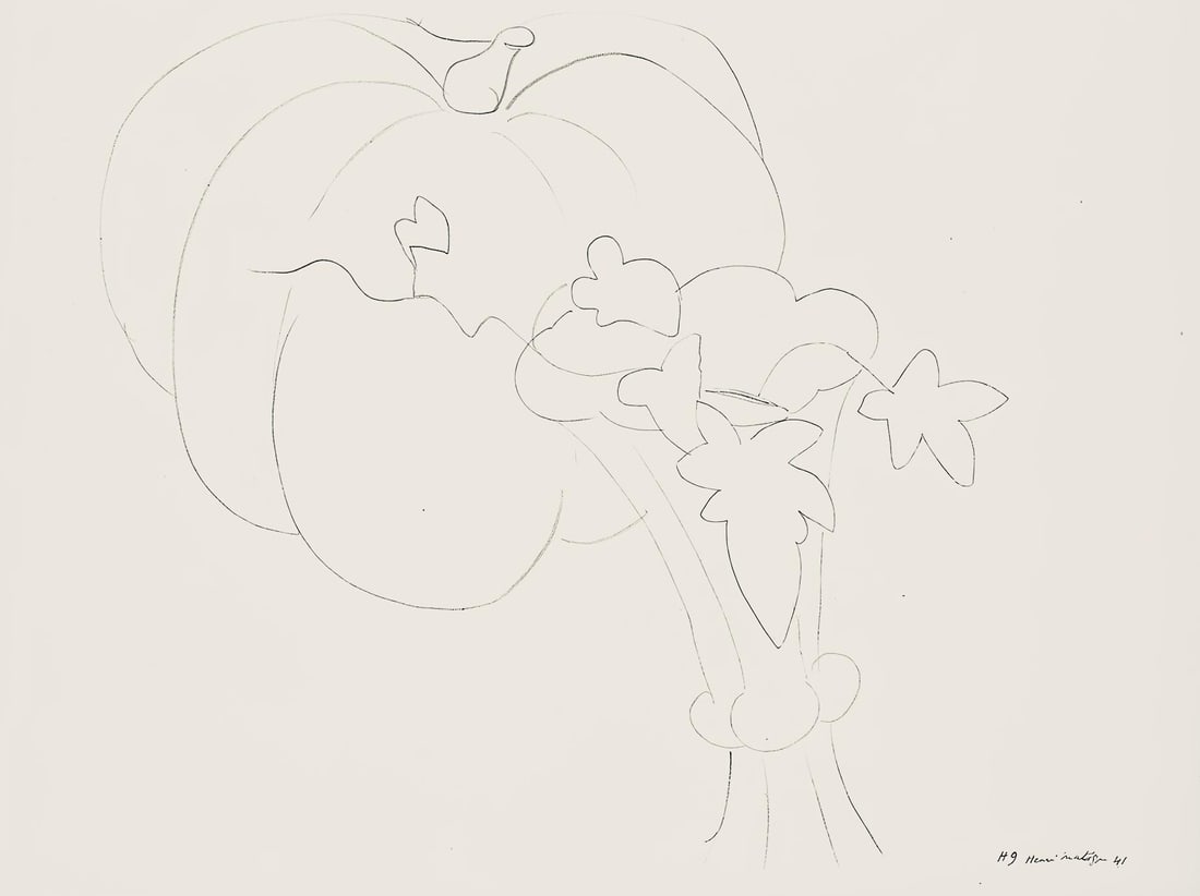 Henri Matisse, Serie H, var. 9 (Duthuit 9), Henri Matisse, Dessins, Themes et variations, Limited: Lithograph on velin pur fil paper. Paper Size: 9.625 x 12.875 inches. Excellent condition. Inscription: Signed in the plate and unnumbered, as issued. Notes: From the folio, Henri Matisse, Dessins, Th