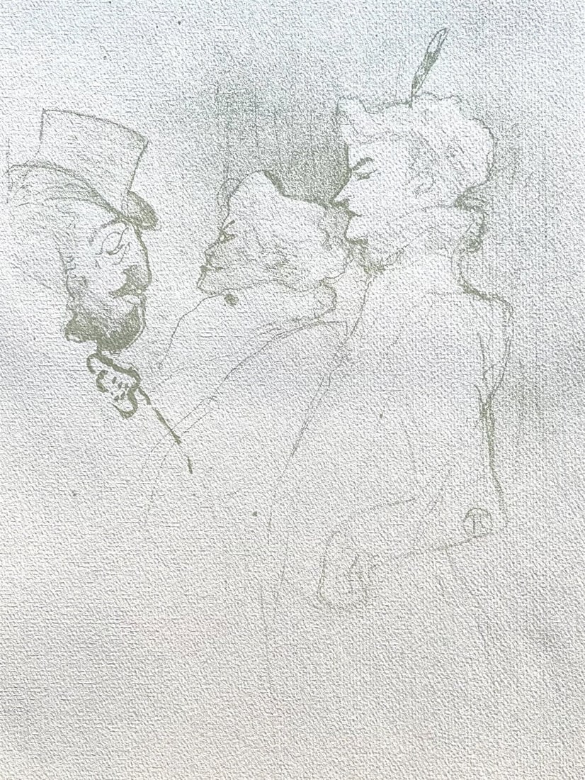 Henri de Toulouse-Lautrec, Pourquoi pas, TLautrec, Philadelphia Museum of Art, Limited Edition: Lithograph and stencil on velin paper. Unsigned and unnumbered. Paper Size: 17 x 13 inches. Excellent condition. Notes: From the folio, TLautrec, A Portfolio Of Twelve Reproductions of Lithographs by