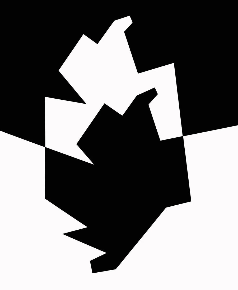 Victor Vasarely, Composition, Etres ou Fantomes, Limited Edition Heliogravure: Silkscreen on 280 gm M2 gloss paper. Good condition. Notes: From the folio, Etres ou Fantomes, 1973. Published and printed by Editions du Griffon, Neuchatel, Switzerland, 1973. VICTOR VASARELY (1908-1