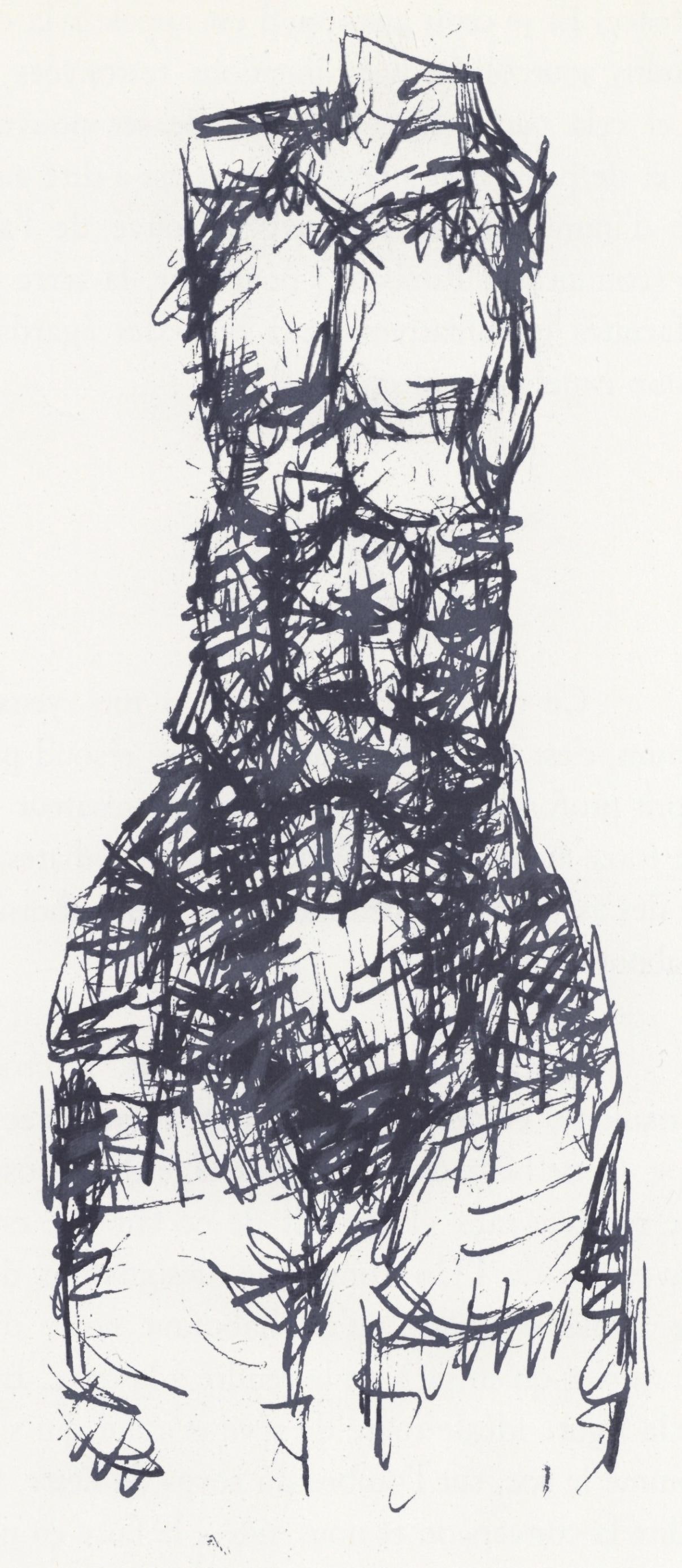 Raoul Ubac, Composition, Derriere le miroir, Limited Edition Lithograph: Lithograph on velin paper. Paper size: 15 x 11 inches. Excellent condition. Inscription: Unsigned and unnumbered, as issued. Notes: From Derriere le miroir, N deg 161, 1966. Published by Aime Maeght,