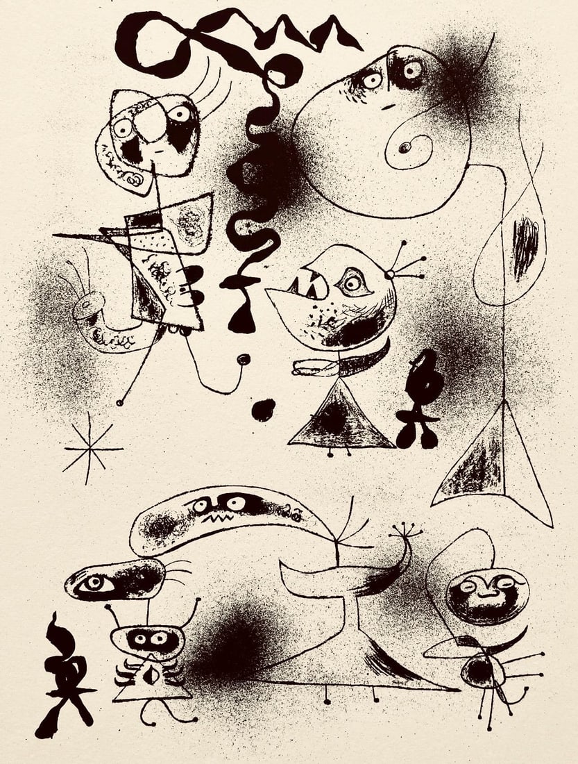 Joan Miro, Composition, The Prints of Joan Miro, Limited Edition Etching (1 of 4)