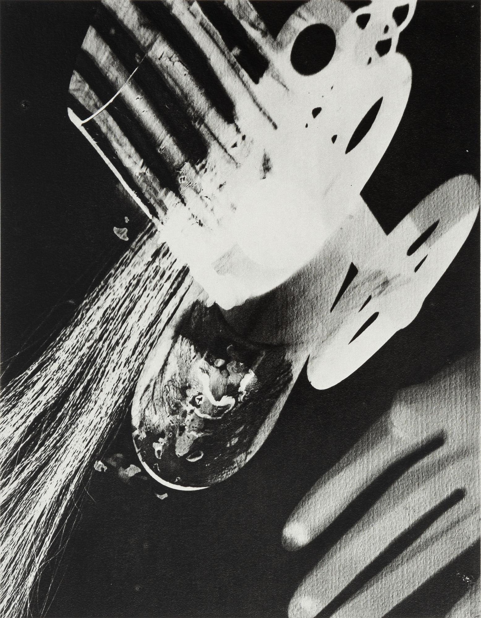 Man Ray, Composition, Man Ray, Electa Editrice Portfolios, Limited Edition Heliogravure: Heliogravure on velin paper. Paper size: 15.75 x 11.75 inches. Excellent condition. Inscription: unsigned and unnumbered, as issued. Notes: From the folio, Man Ray, Electa Editrice Portfolios, 1980.