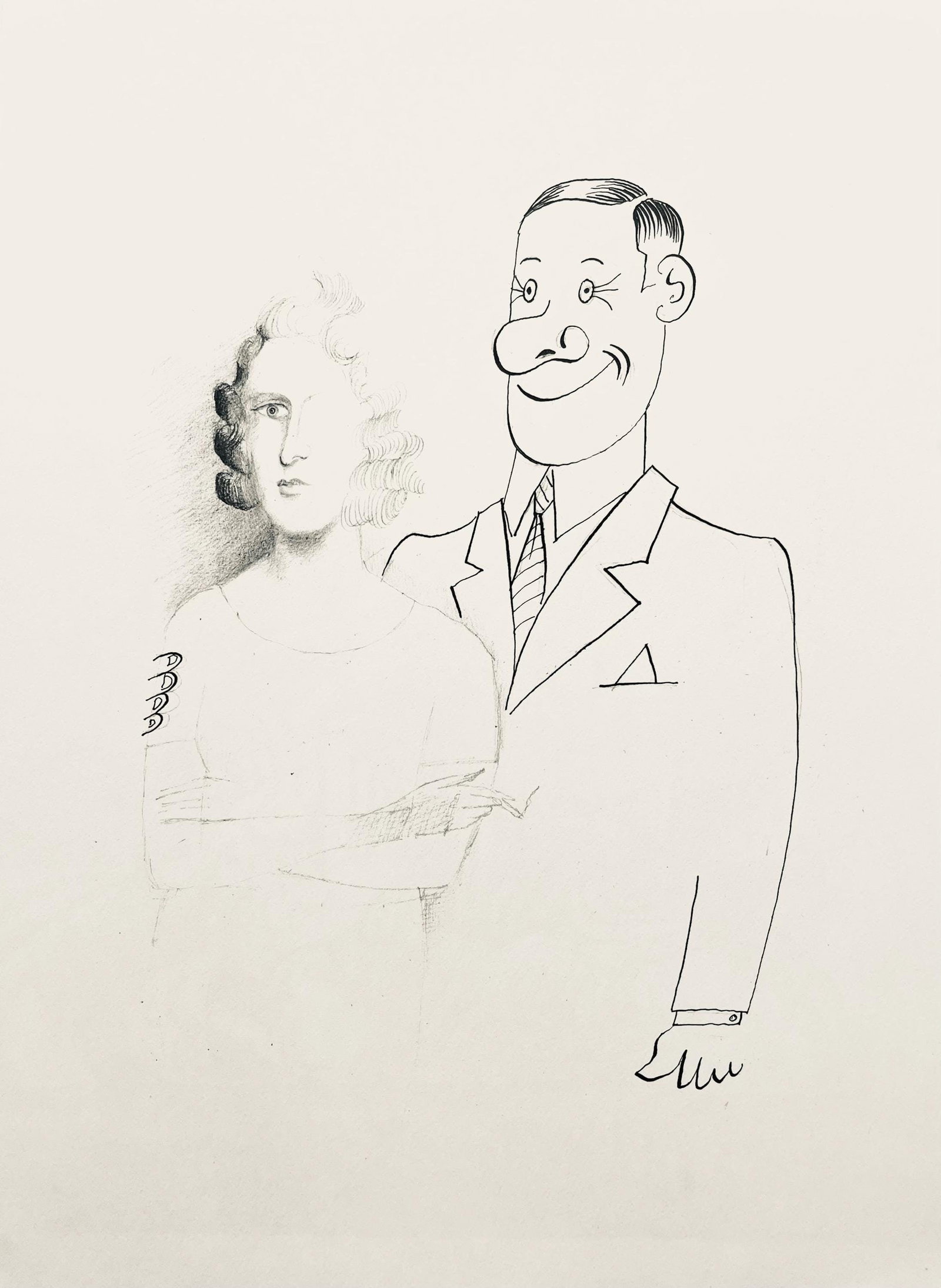 Saul Steinberg, Composition, Derriere le miroir, Limited Edition Lithograph: Lithograph on velin paper. Paper Size: 15 x 11 inches. Excellent condition. Inscription: Unsigned and unnumbered, as issued. Notes: From Derriere le miroir, N deg 157, 1966. Published by Aime Maeght,