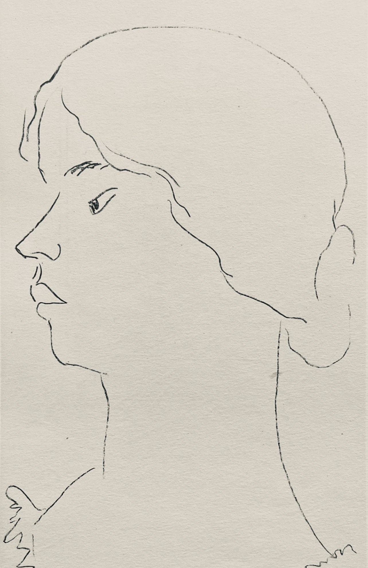 Henri Matisse, Composition (Dutel 3), Dessins de Henri-Matisse, Limited Edition Lithograph: Lithograph on velin Lafuma paper. Unsigned and unnumbered. Paper Size: 10 x 8 inches. Excellent condition. Notes: From the album, Dessins de Henri-Matisse, 1925. Published by Editions des Quatre