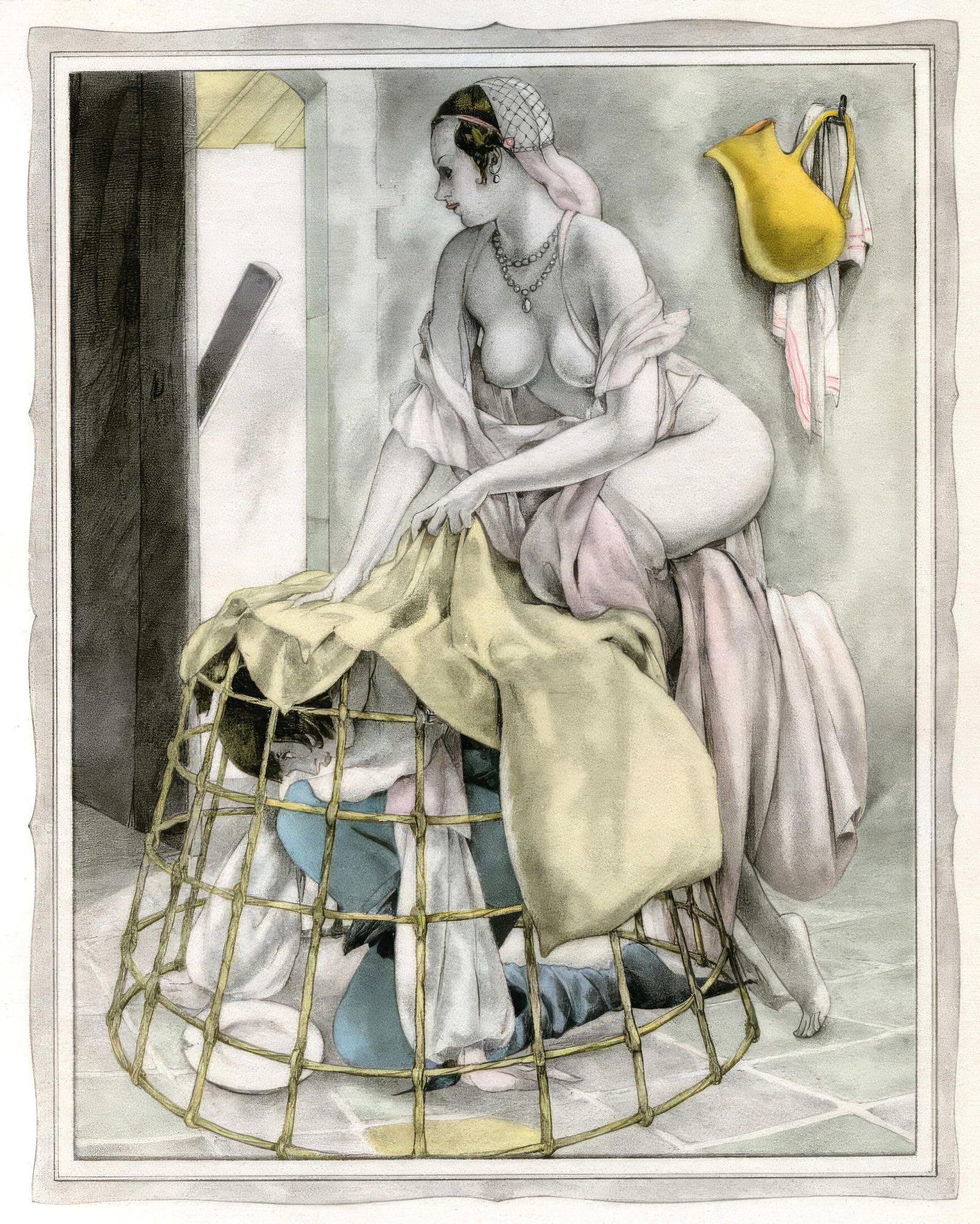 Umberto Brunelleschi, Untitled, from The Tales of Boccaccio, Limited Edition Lithograph and Pochoir, (1 of 4)