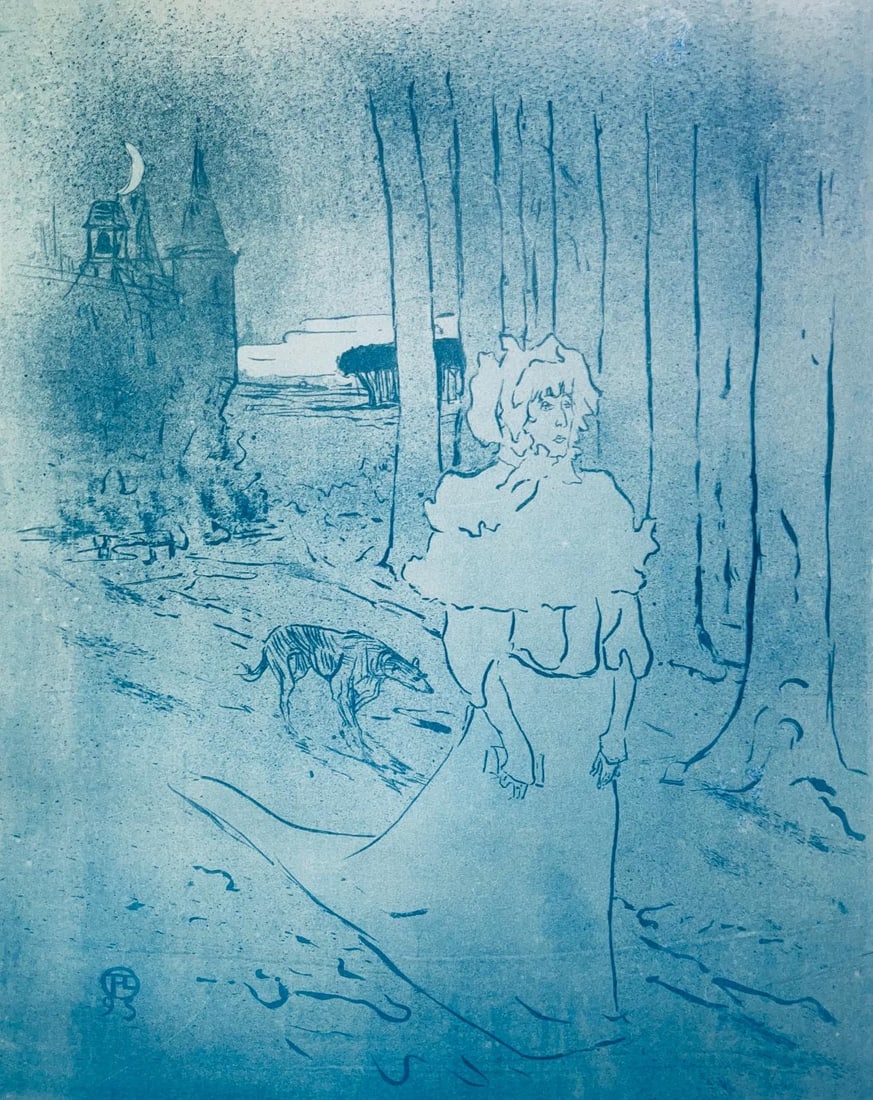 Henri de Toulouse-Lautrec, Composition, Images de Lautrec, 21 Planches en Couleurs, Collezione: Lithograph and stencil on velin Polifilo paper. Paper size: 13.78 x 10.24 inches. Excellent condition. Inscription: Unsigned and unnumbered, as issued. Notes: From the folio, Images de Lautrec, 21 Pla