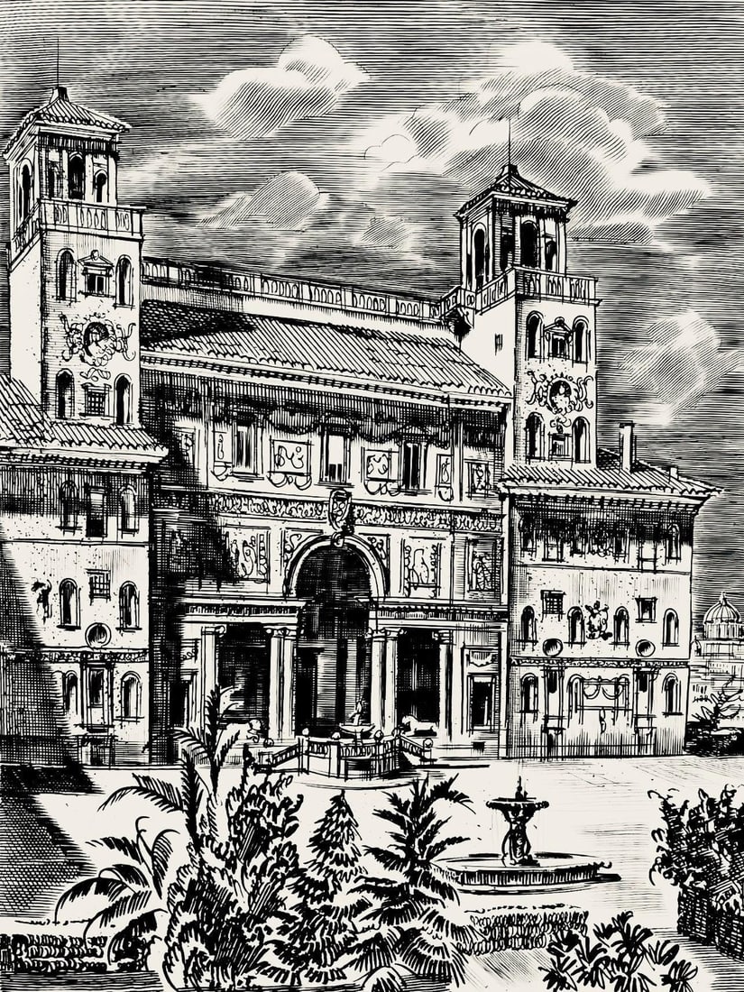 Albert Decaris, Composition, Portrait de A. Decaris, Limited Edition Engraving (1 of 4)