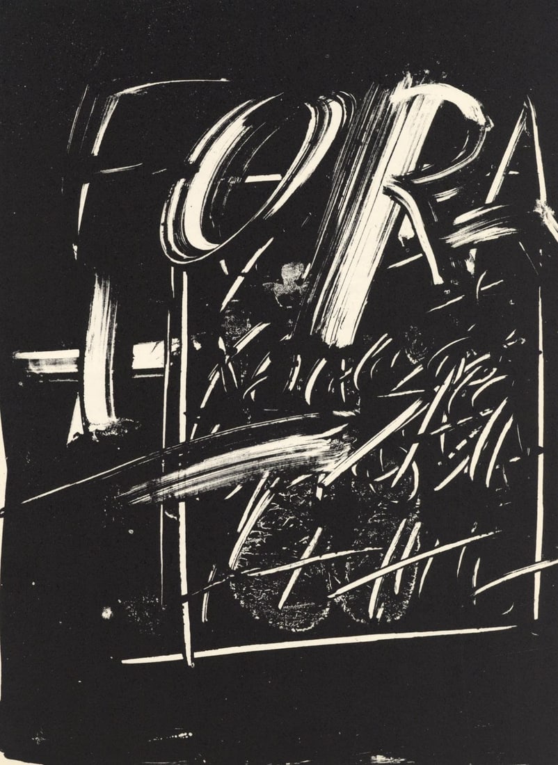 Antoni Tapies, Composition, Derriere le miroir, Limited Edition Lithograph: Lithograph on velin paper. Paper size: 15 x 11 inches. Excellent condition. Inscription: Unsigned and unnumbered, as issued. Notes: From Derriere le miroir, N deg 210, 1974. Published by Aime Maeght,