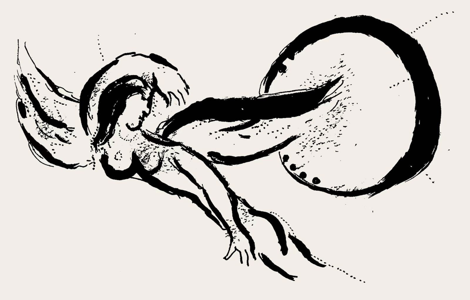 Marc Chagall, Composition (Cramer 33), Derriere le miroir, Limited Edition Lithograph: Lithograph on velin paper. Paper size: 15 x 11 inches. Excellent condition. Inscription: Unsigned and unnumbered, as issued. Notes: From Derriere le miroir, N deg 99-100. Published by Aime Maeght, Edi