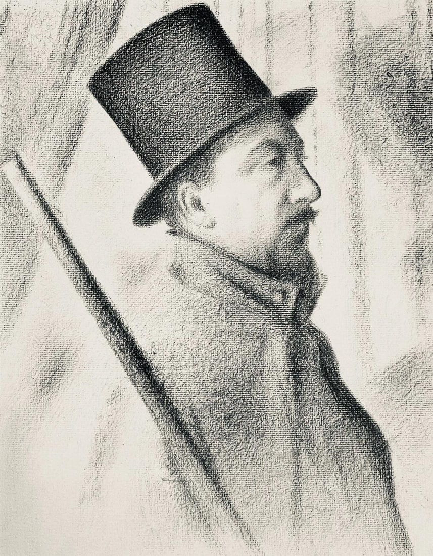 Georges Seurat, Portrait de Paul Signac, Seurat, Limited Edition Lithograph: Lithograph on velin du Canson & Montgolfier Vidalon-Les-Annonay paper. Paper size: 12.5 x 9.75 inches. Excellent condition. Inscription: Unsigned and unnumbered, as issued. Notes: From the album,
