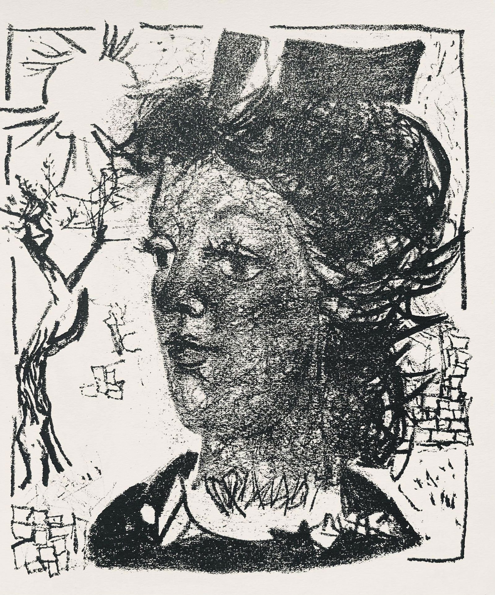 Andre Marchand, Composition, pierre a feu provence noire, Limited Edition Lithograph (1 of 4)