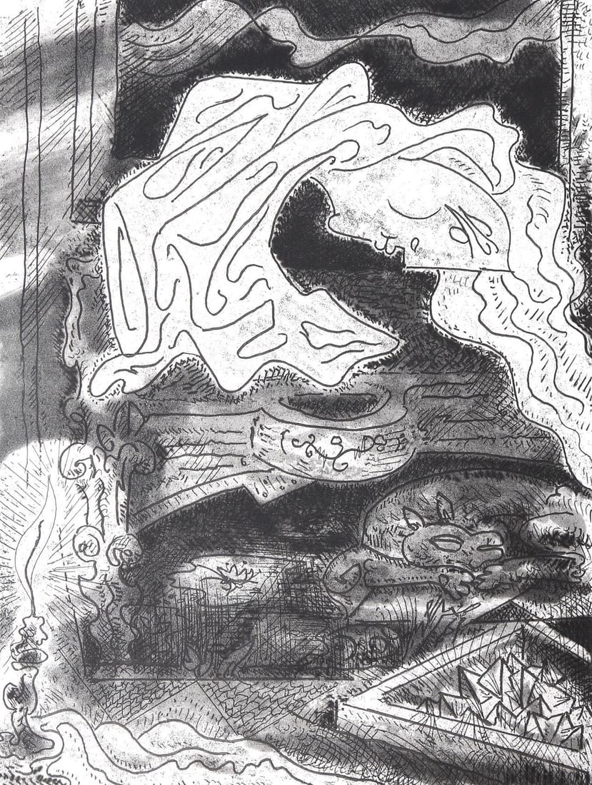 Andre Masson, Composition (Cramer 99), Le Septieme Chant, Limited Edition Engraving (1 of 4)