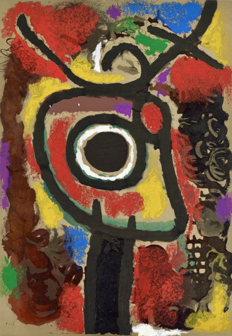 Joan Miro, Composition (Cramer 103; Mourlot 382-383), Miro Cartones 1956-1965, Limited Edition (1 of 4)