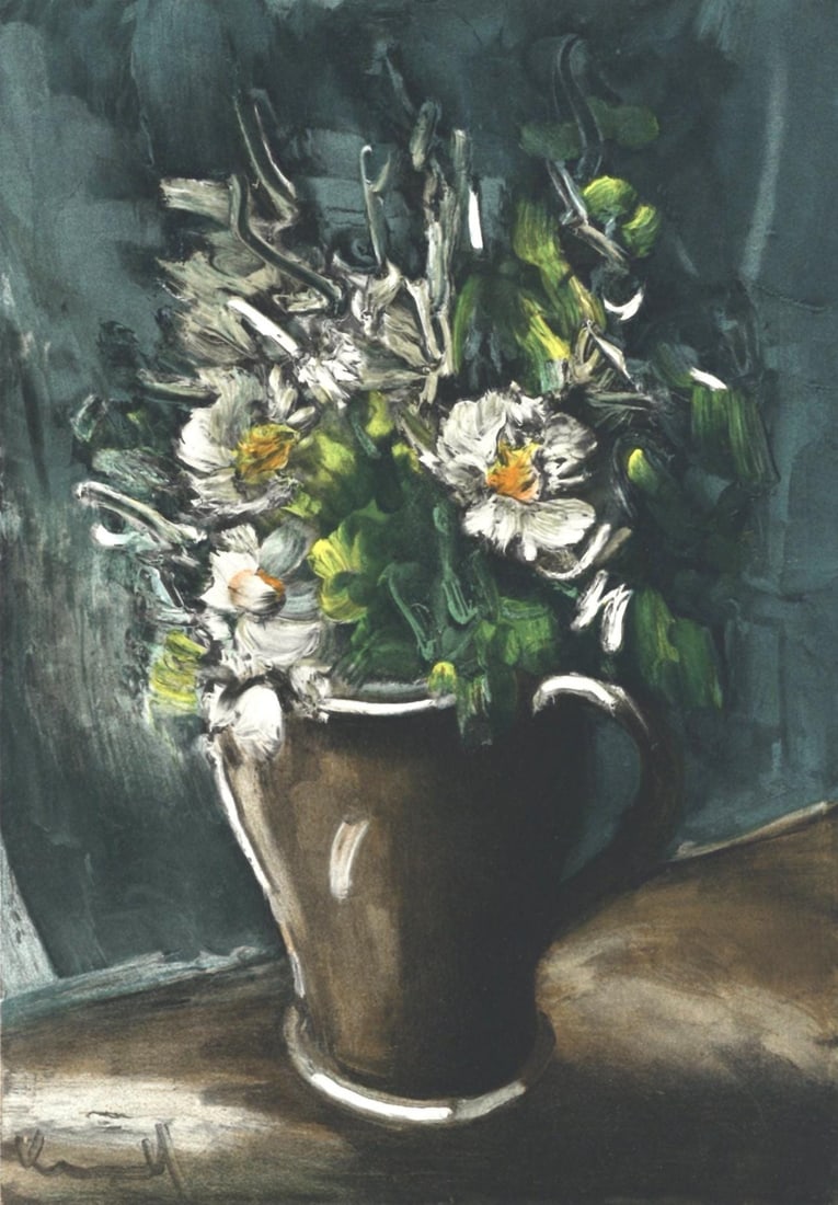 Maurice de Vlaminck, Les fleurs au pot de gres, Vlaminck, Signed, Limited Edition Lithograph (1 of 4)