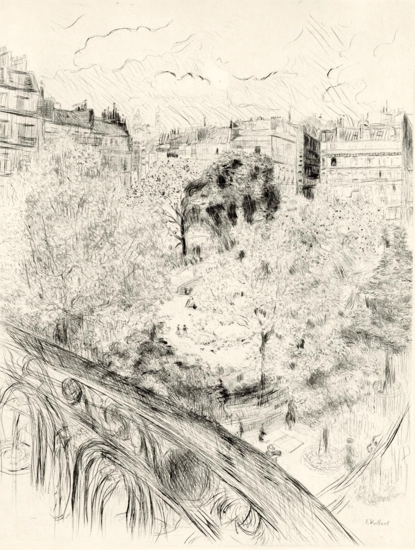 Edouard Vuillard, Le Square Vintimille, A La gloire a Paris, Limited Edition Etching (1 of 4)
