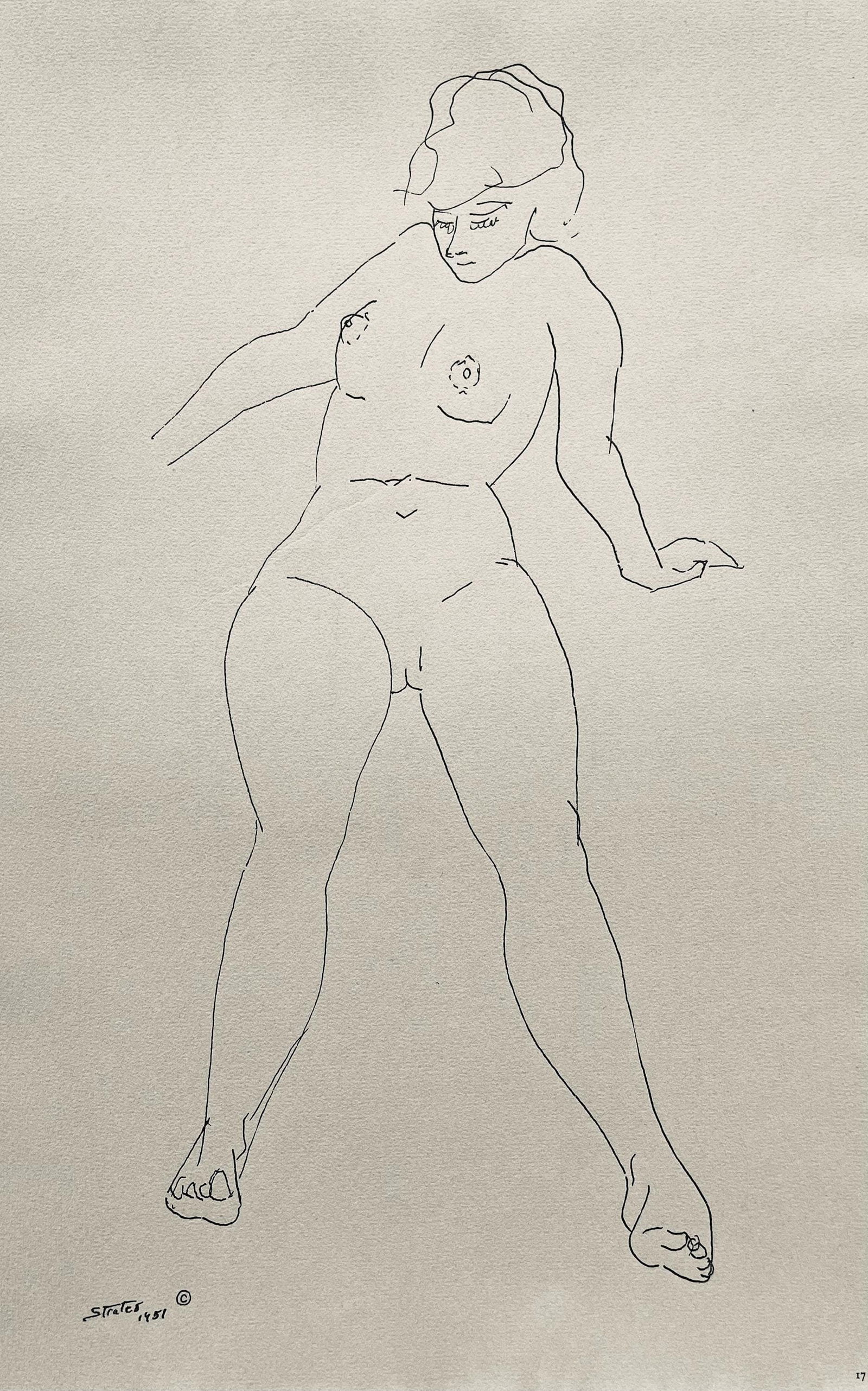 Henry Strater, Composition, 24 Drawings by Henry Strater, Limited Edition Lithograph (1 of 4)