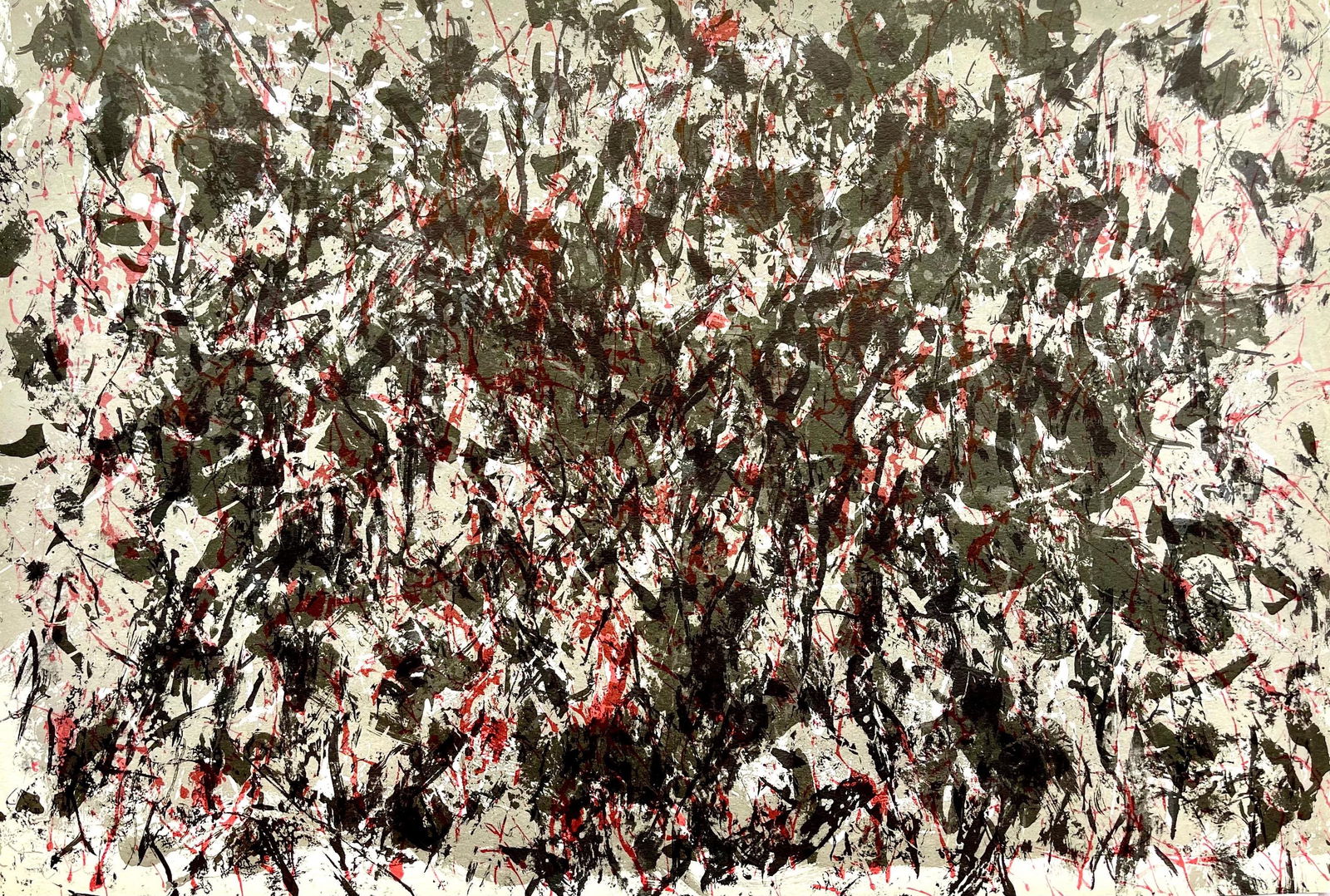 Francois Fiedler, Composition, Derriere le miroir, Limited Edition Lithograph (1 of 4)