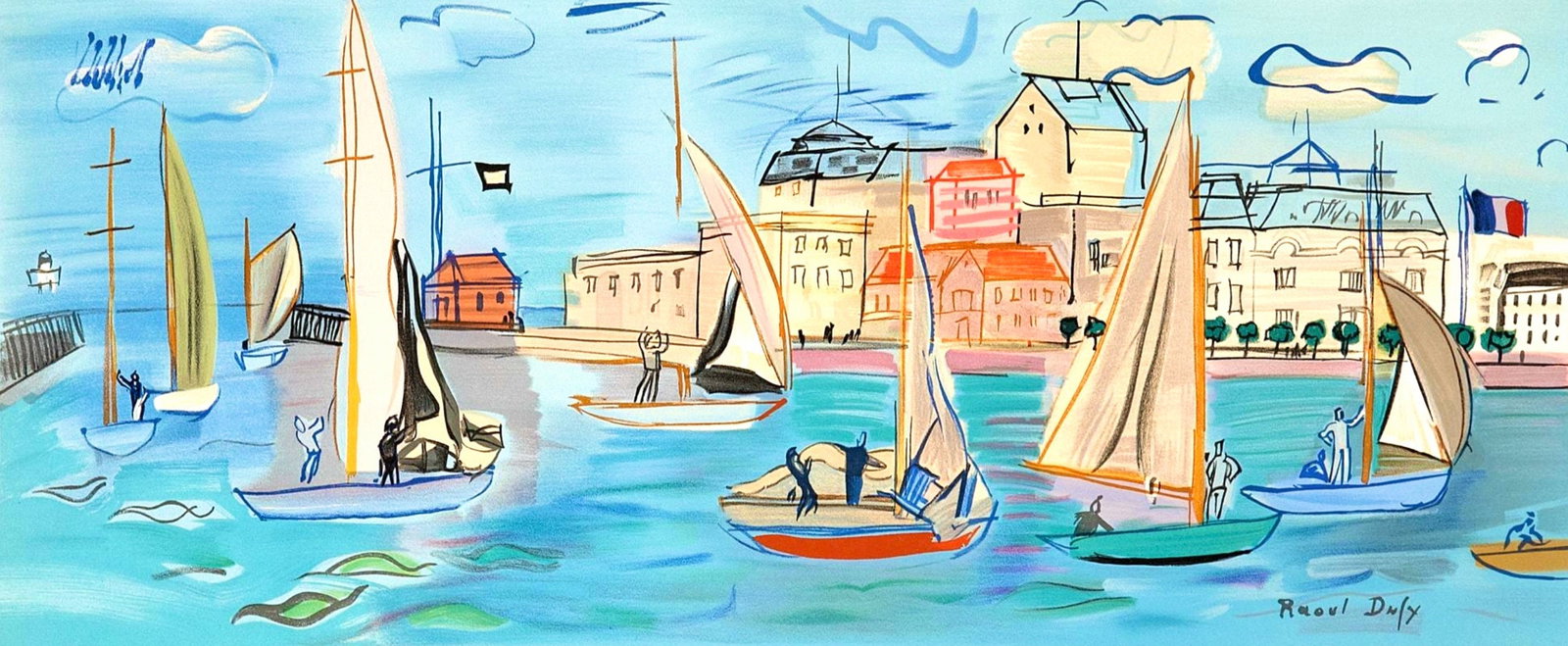 Raoul Dufy, Les Regates, Raoul Dufy, Collection Pierre Levy, Limited Edition Lithograph (1 of 4)