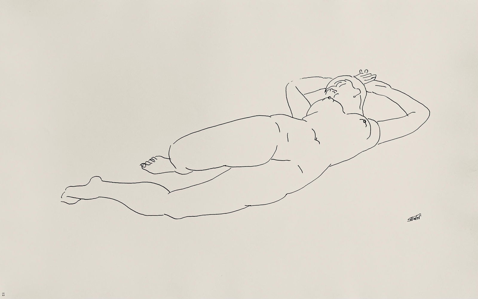 Henry Strater, Composition, 24 Drawings by Henry Strater, Limited Edition Lithograph: Lithograph on velin paper. Signed in the plate and unnumbered, as issued. Paper size: 13.5 x 20.5 inches. Excellent condition. Notes: From the folio, 24 Drawings by Henry Strater, 1963. Published by H