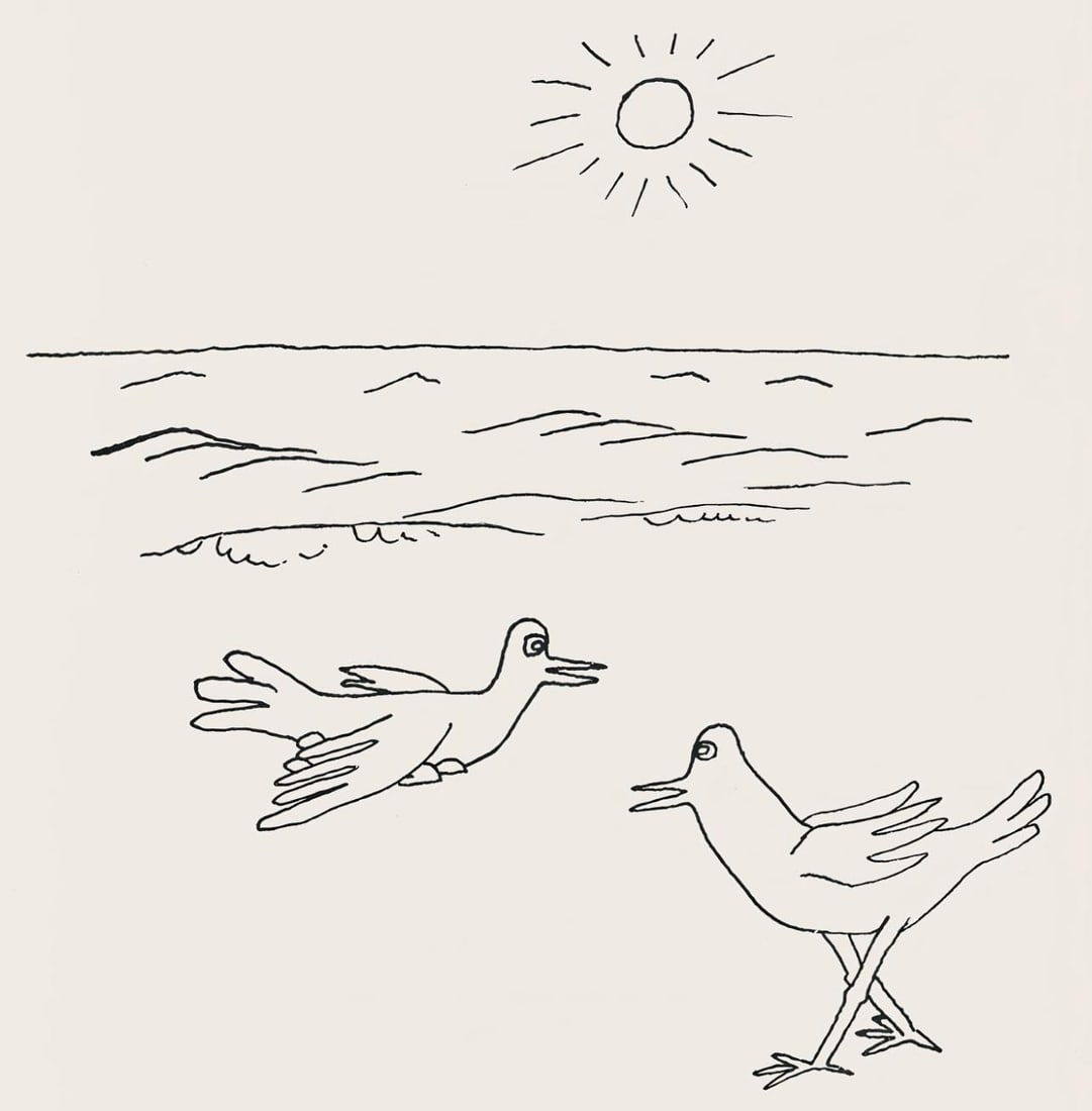 Alexander Calder, Composition, A Bestiary, Limited Edition Letterpress Print: Letterpress printing on specialement fabrique Curtis Rag velin paper. Paper Size: 12.5 x 9.1875 inches. Excellent condition. Inscription: Unsigned and unnumbered, as issued. Notes: From the album, A B