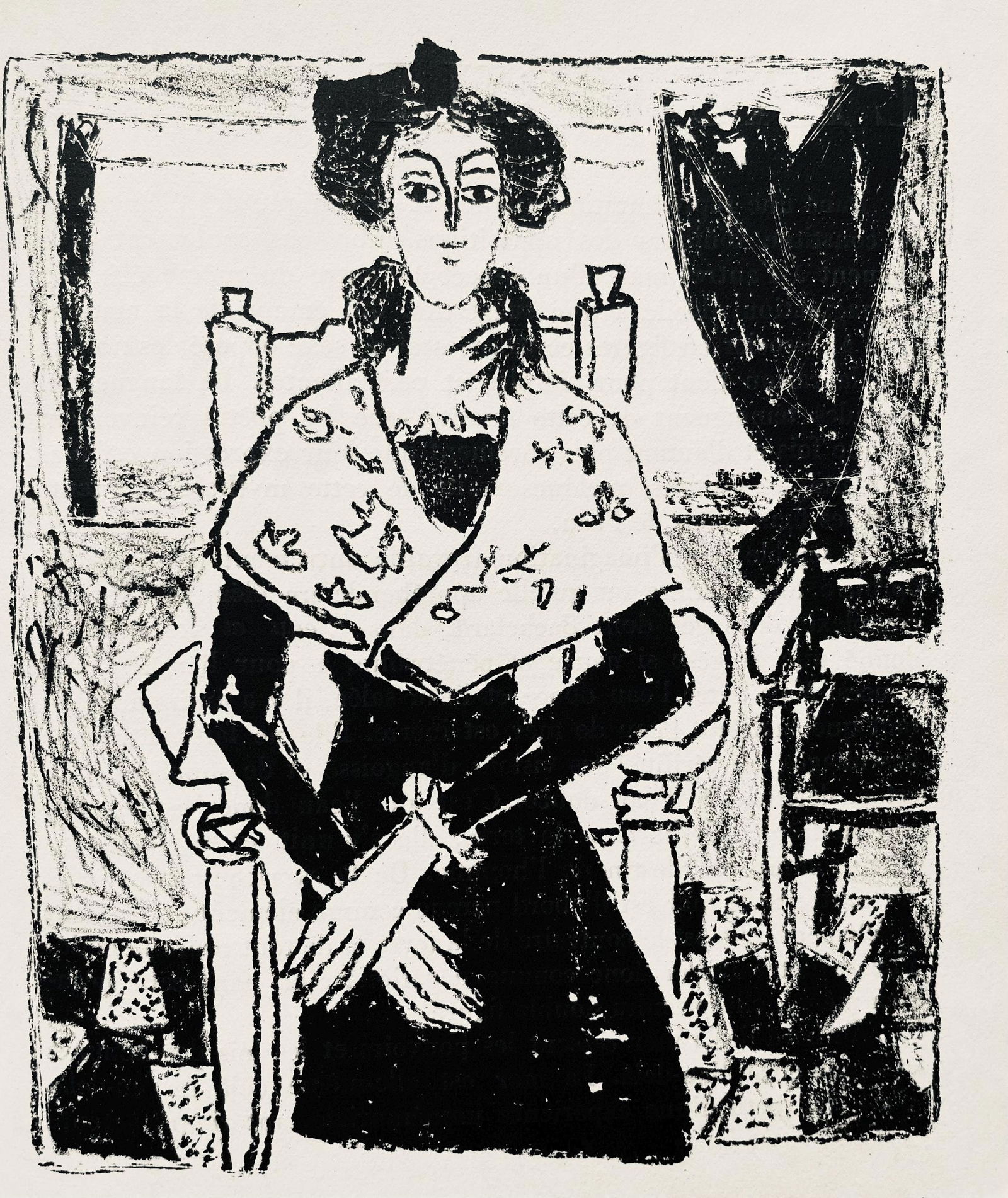 Andre Marchand, Composition, pierre a feu provence noire, Limited Edition Lithograph (1 of 4)