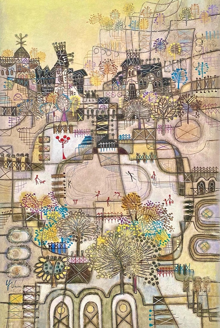 Heshi Yu, Skaters, Original Edition Offset Lithograph (1 of 4)