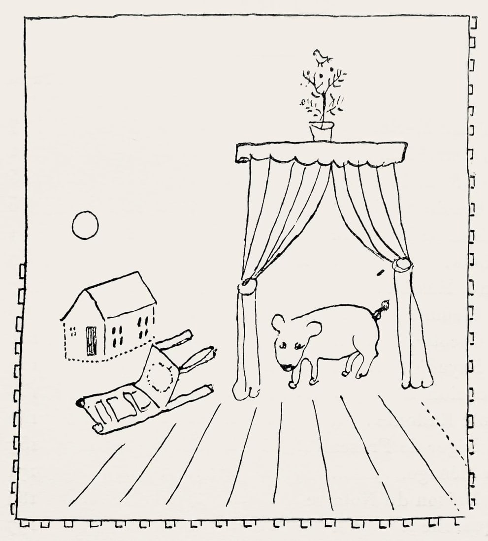 Marc Chagall, Composition, Suite Provinciale avec 92 dessins inedits de Marc Chagall, Limited: Lithograph on velin de Rives paper. Unsigned and unnumbered, as issued. Paper Size: 9.75 x 7.5 inches. Excellent condition, with text on verso, as issued. Notes: From the album, Suite Provinciale avec