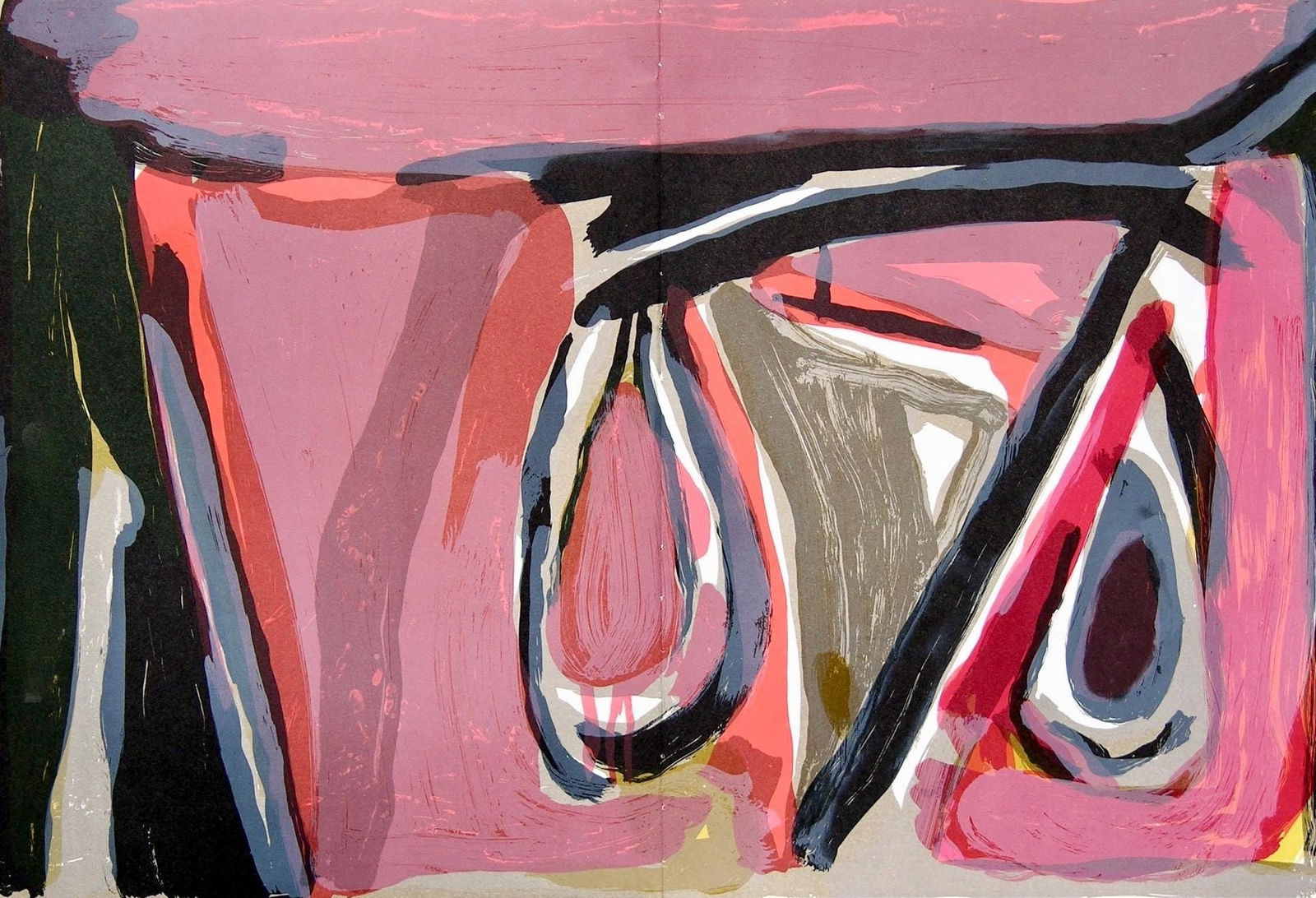 Bram Van Velde, Composition (Mason/Putman 157), Hommage a Aime et Marguerite Maeght, Derriere le (1 of 4)