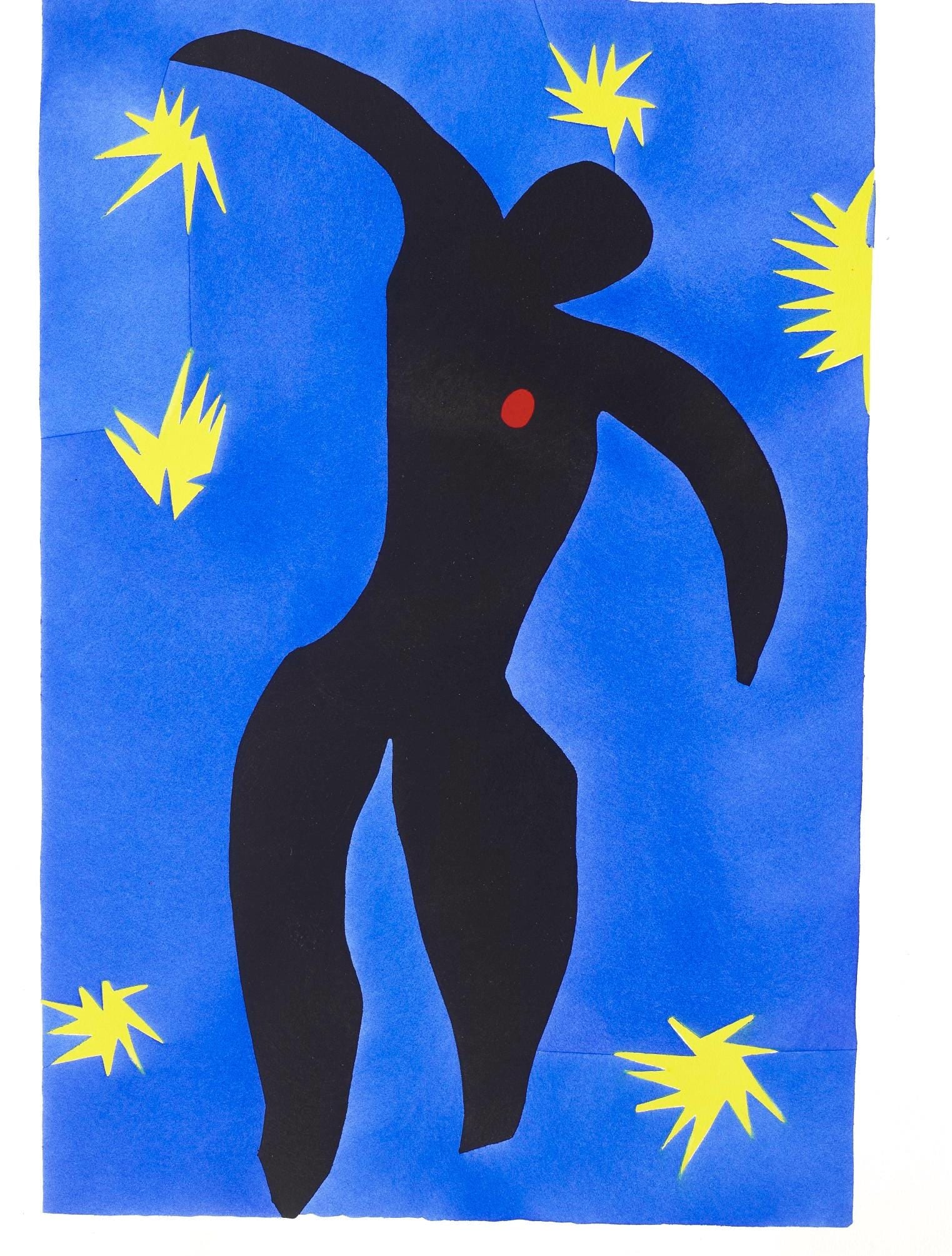 Henri Matisse, Icare, Jazz, Special Edition for MoMA, Limited Edition Heliogravure: Heliogravure on velin paper. Paper Size: 15 x 11.25 inches. Inscription: Unsigned and unnumbered, as issued. Condition: Very good/excellent, consistent with age. Notes: From the folio, Henri Matisse,