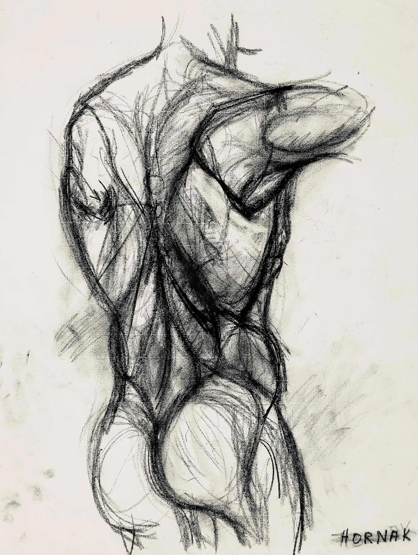 Ian Hornak, Renaissance Male Nude Figure Study, 1963, Original Drawing (1 of 4)