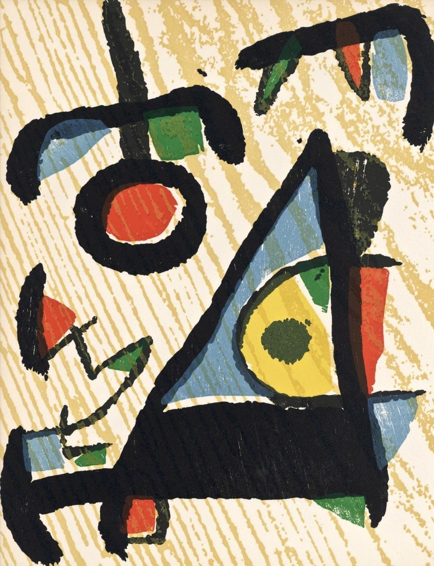 Joan Miro, Composition (Dupin 1291), Miro Graveur, Limited Edition Woodcut (1 of 4)