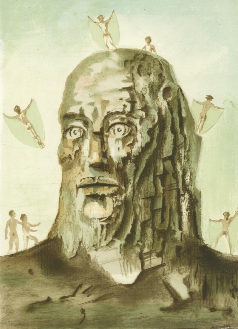 Stanislas Lepri, Composition, Variations sur l'imaginaire, Limited Edition Lithograph: Lithograph on velin de Rives paper. Paper size: 14.5 x 10.75 inches. Excellent condition. Inscription: hand signed and unnumbered, as issued. Notes: From the folio, Variations sur l'imaginaire, 1972.