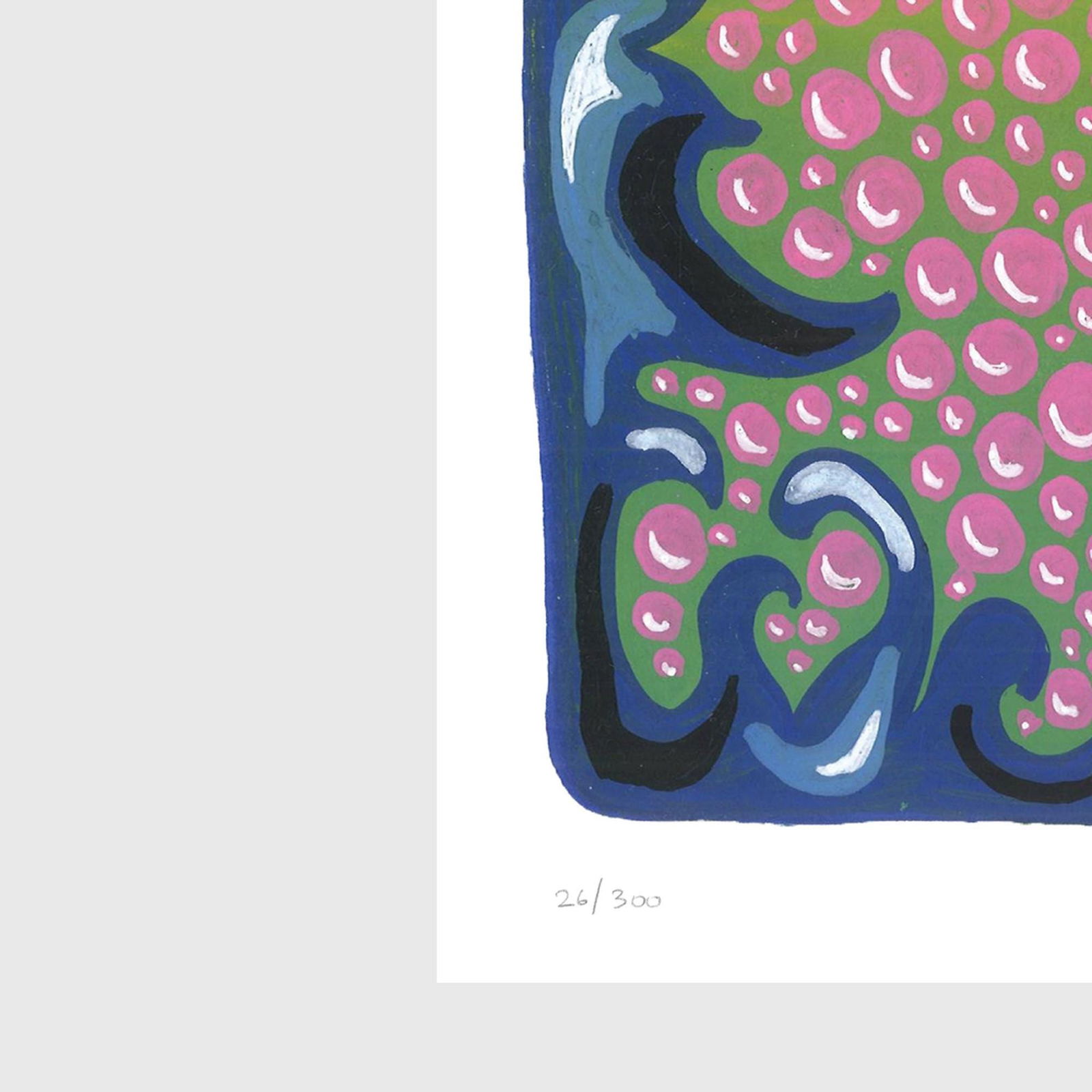 Blue Drops with Pink Dots - 2