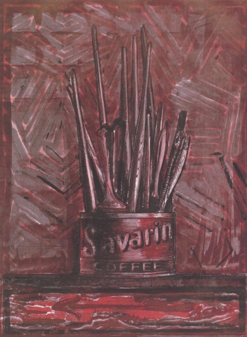 Jasper Johns, Composition, Jasper Johns, 17 Monotypes, Limited Edition Heliogravure: Heliogravure on velin paper. Paper Size: 12.375 x 9.375 inches. Excellent condition. Inscription: Unsigned and unnumbered, as issued. Notes: From the album, Jasper Johns, 17 Monotypes, 1982. Published