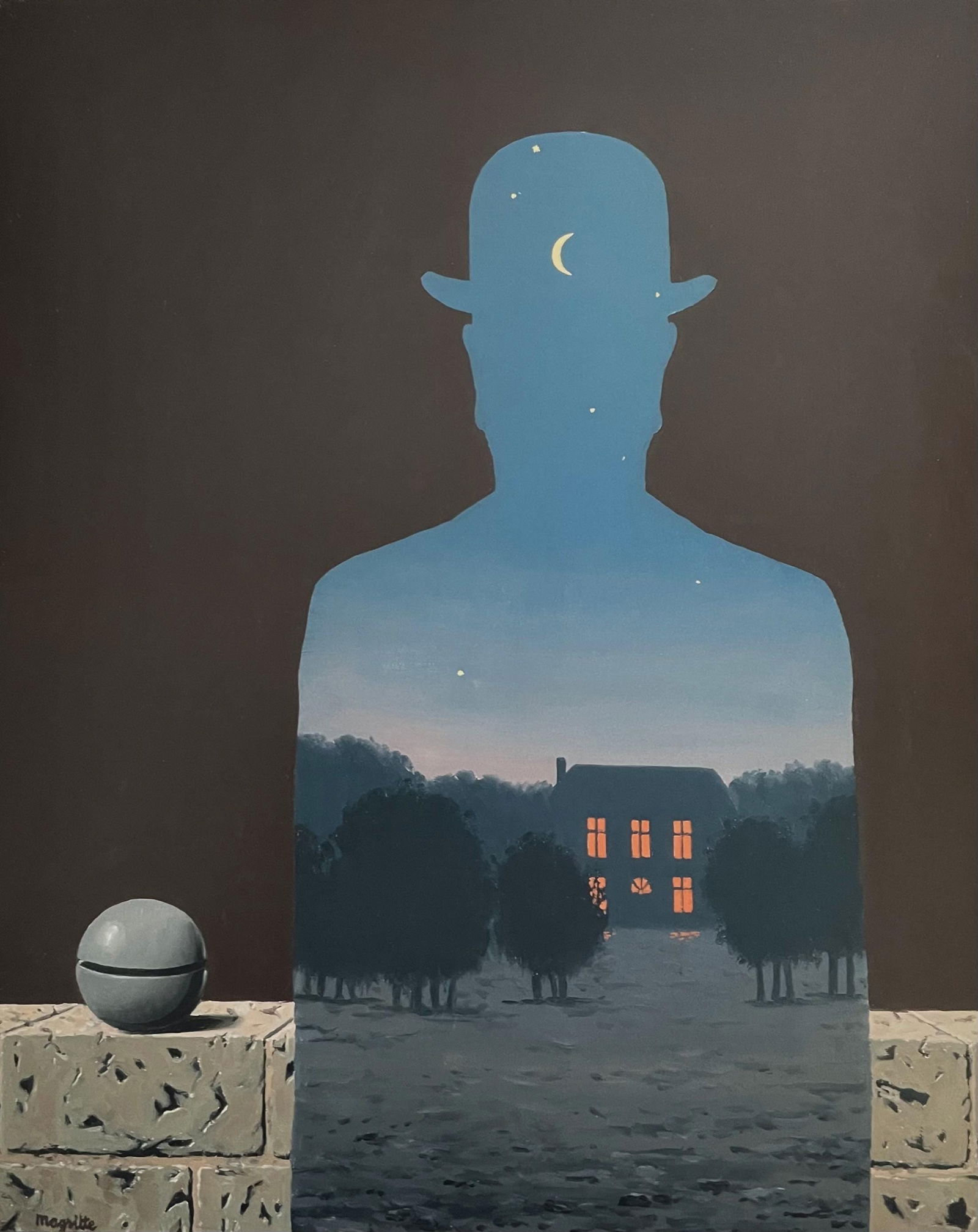 Rene Magritte, L'Heureux donateur, Official Edition Offset Lithograph (1 of 4)